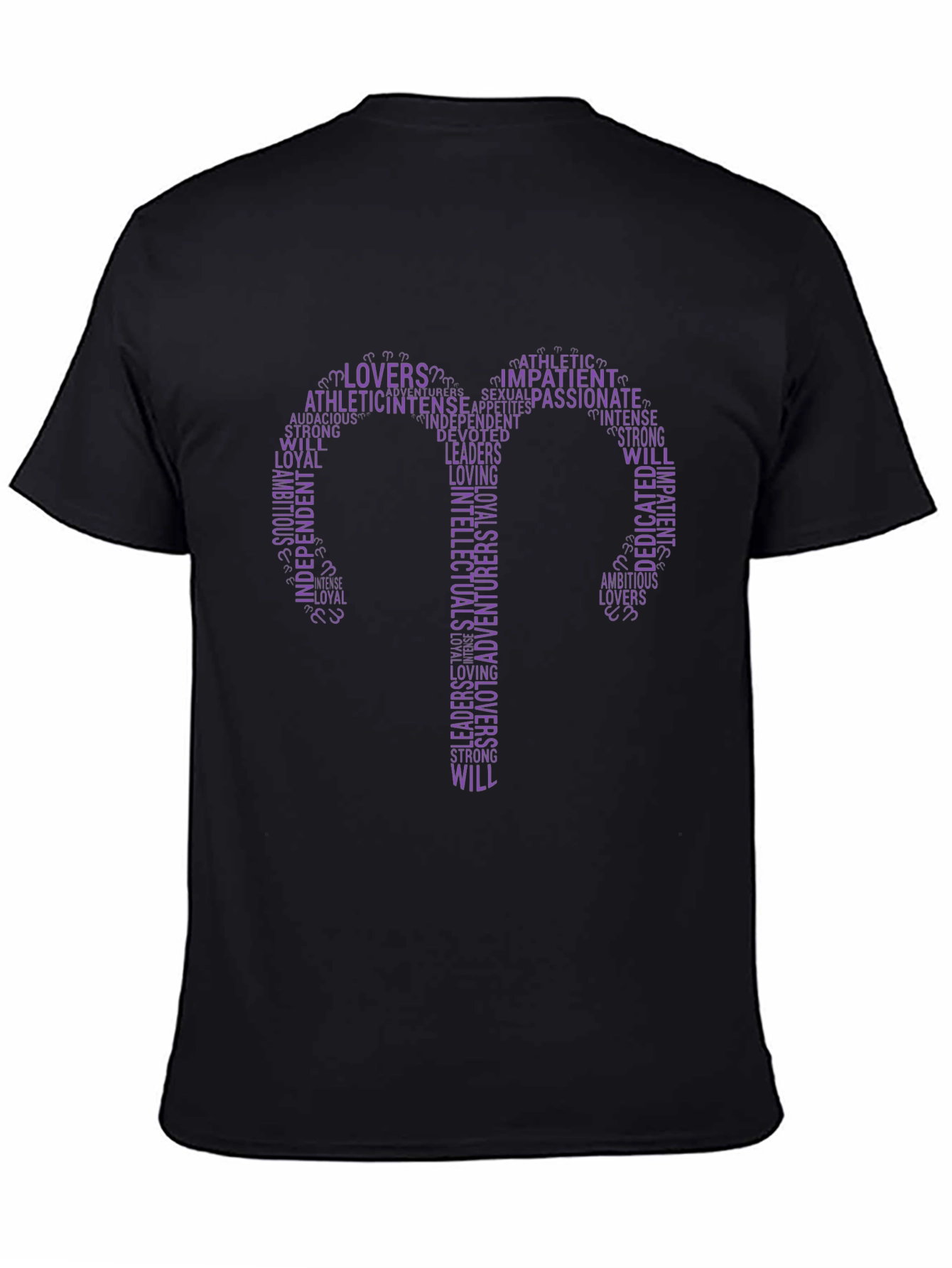 Purple Gemini Word Art Graphic T-Shirt