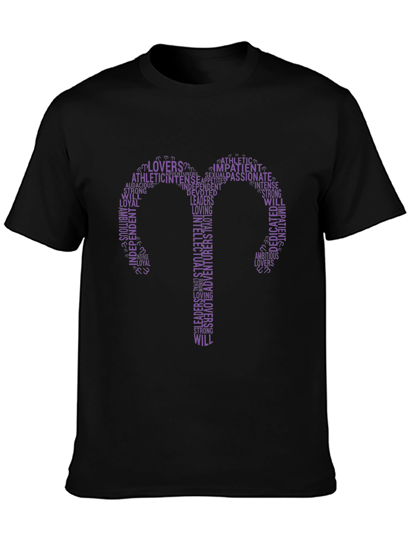 Purple Gemini Word Art Graphic T-Shirt