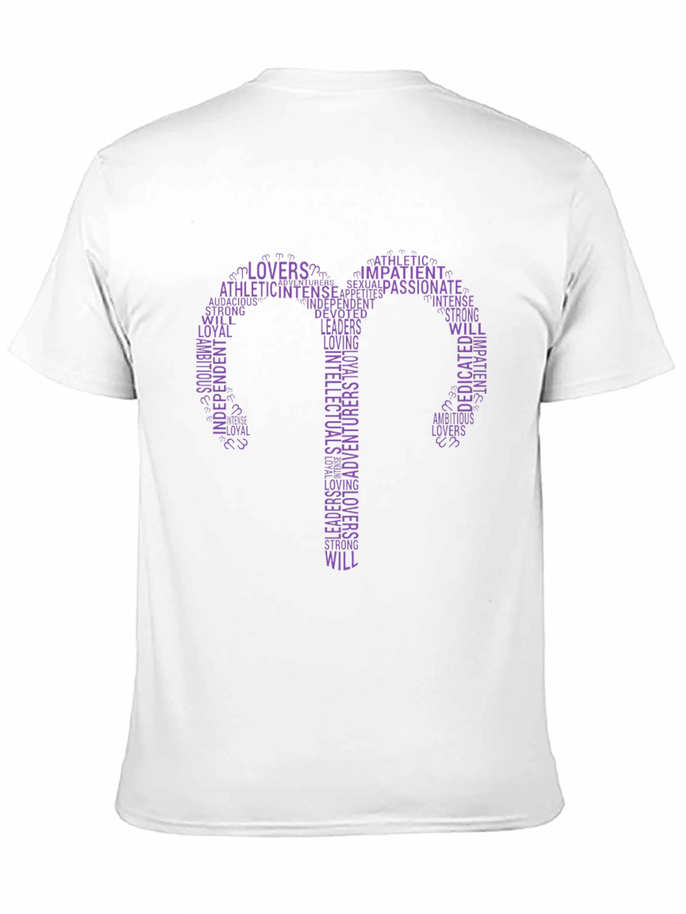 Purple Gemini Word Art Graphic T-Shirt