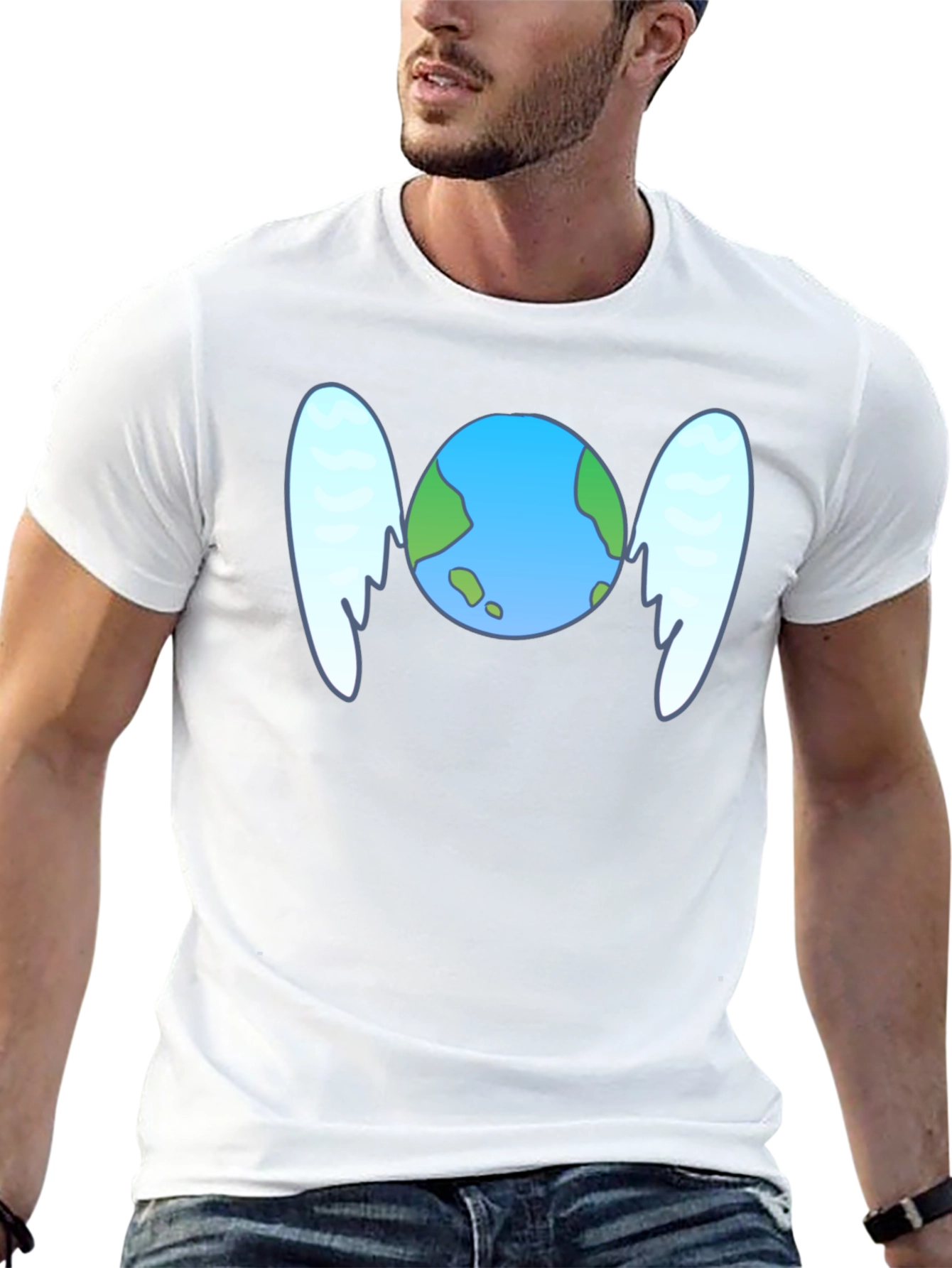 Winged Earth Graphic Tee - Save the Planet Style