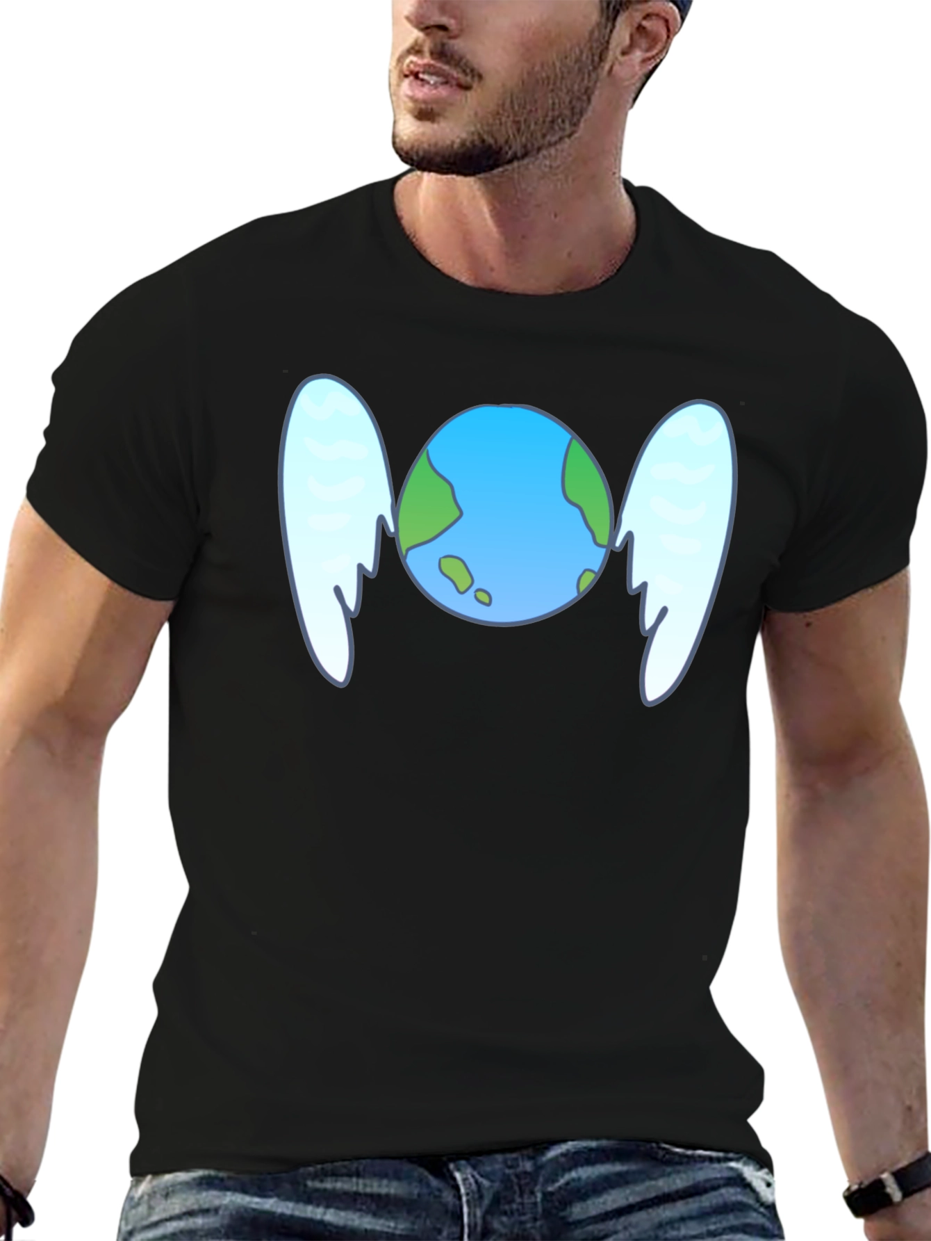 Winged Earth Graphic Tee - Save the Planet Style