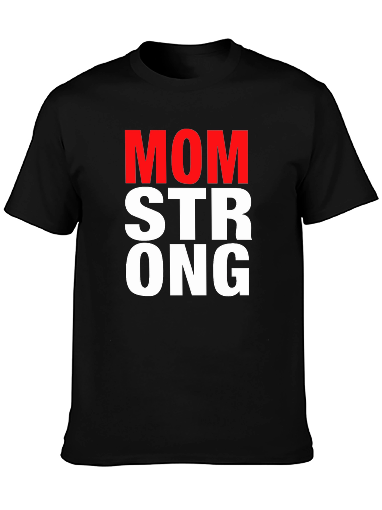 Mom Strong Graphic Tee - Black