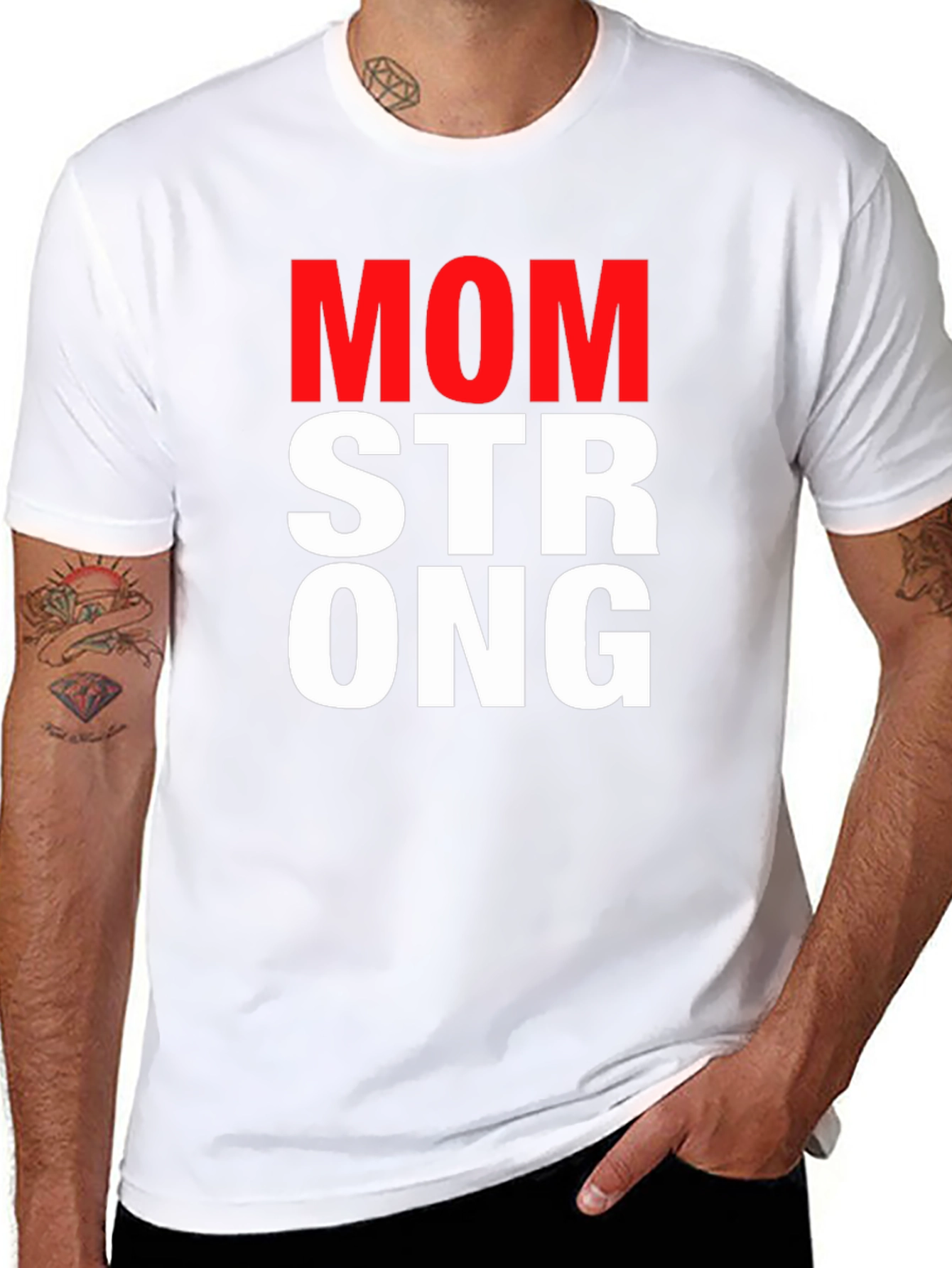 Mom Strong Graphic Tee - Black