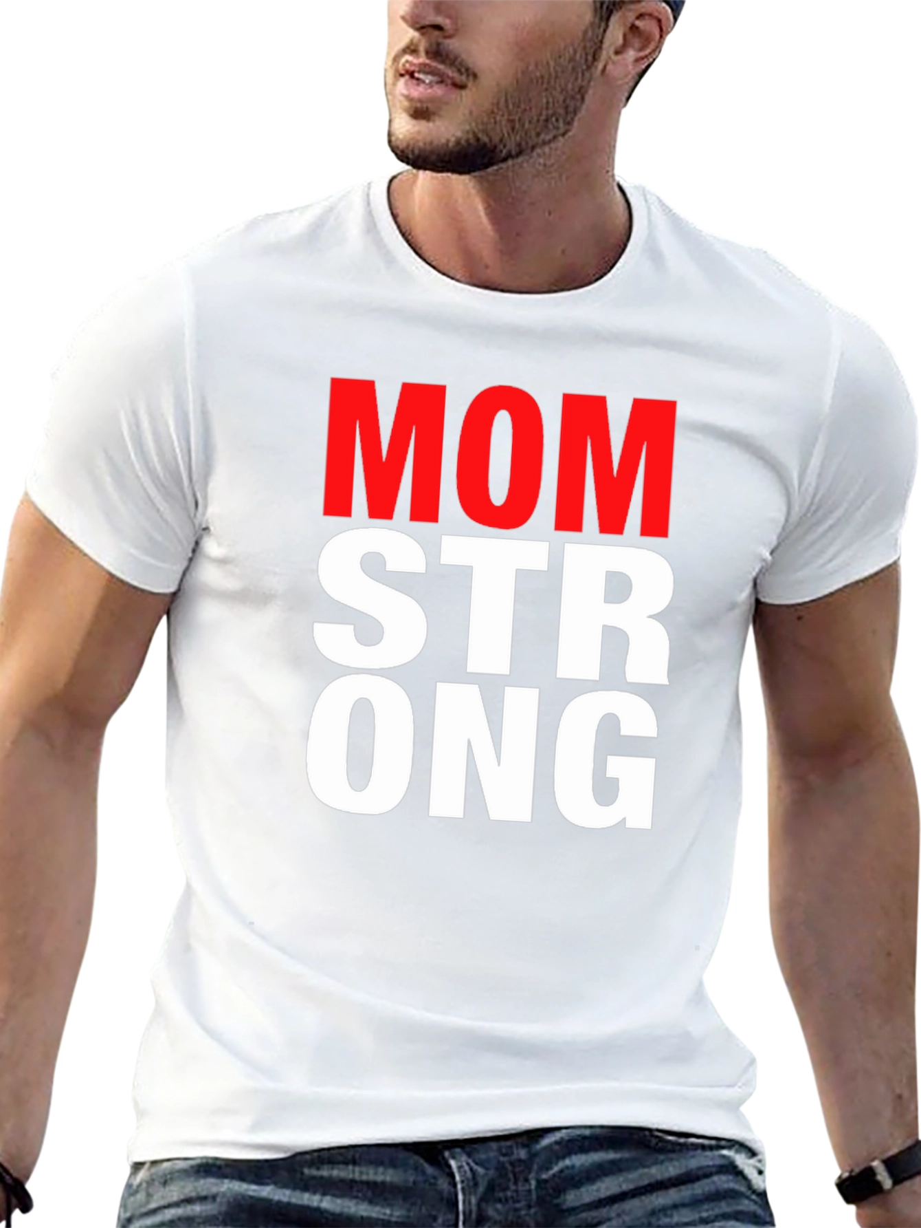 Mom Strong Graphic Tee - Black