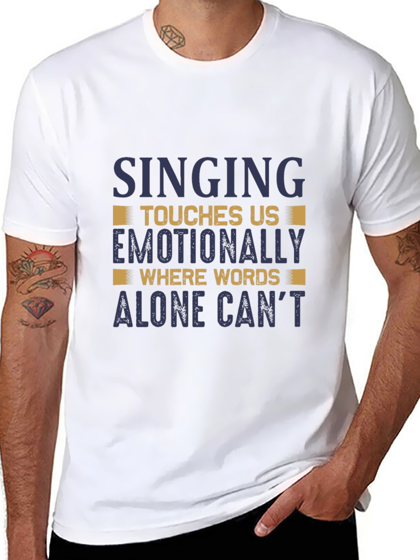 Singing Touches Us T-Shirt - Emotionally Moving Design