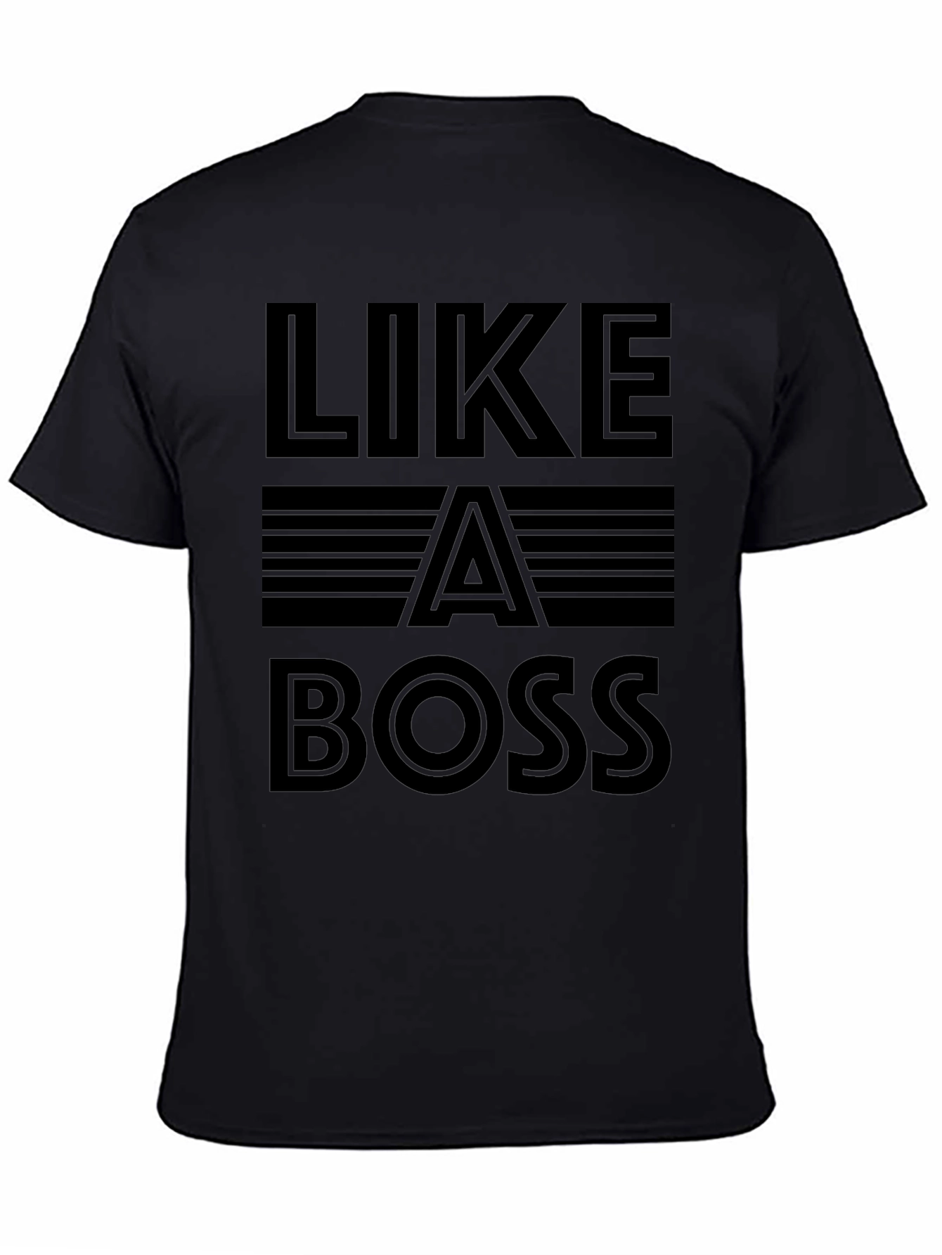 Like A Boss Graphic Black T-Shirt
