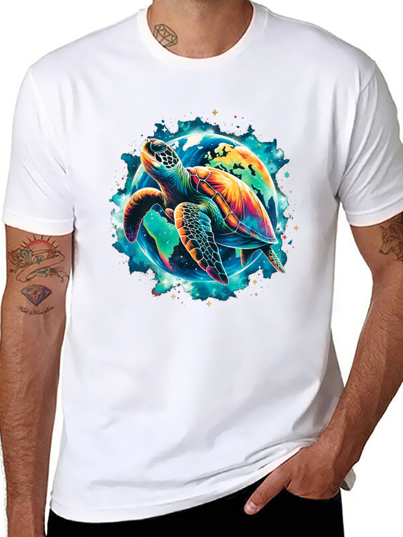 Turtle Planet Graphic Tee - Save the Earth