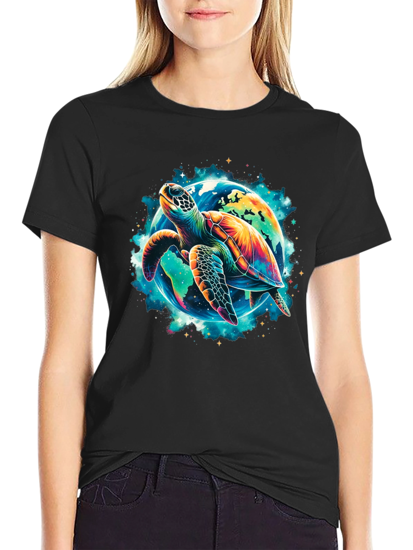 Turtle Planet Graphic Tee - Save the Earth