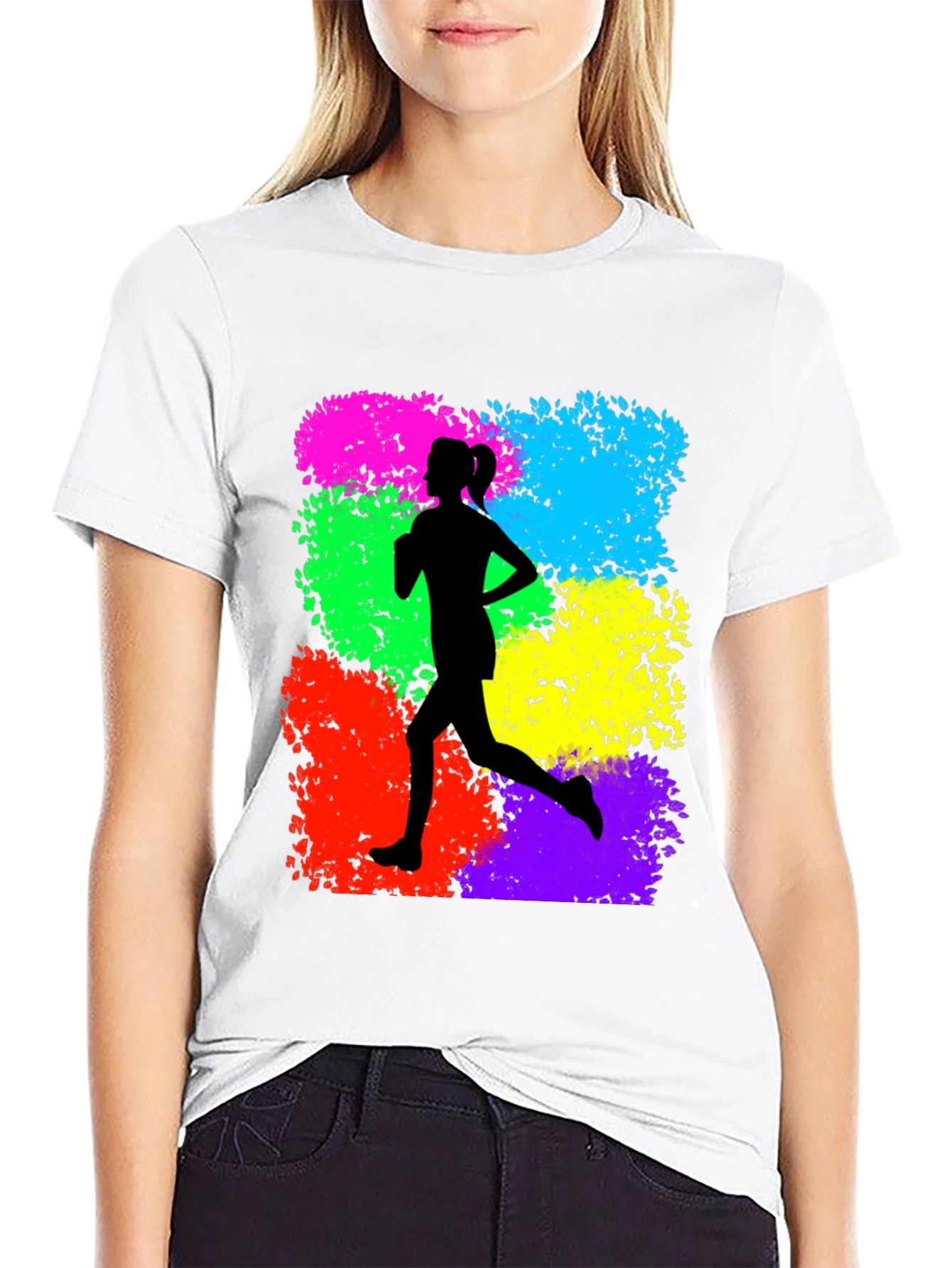 Runner Silhouette Graphic Print T-Shirt