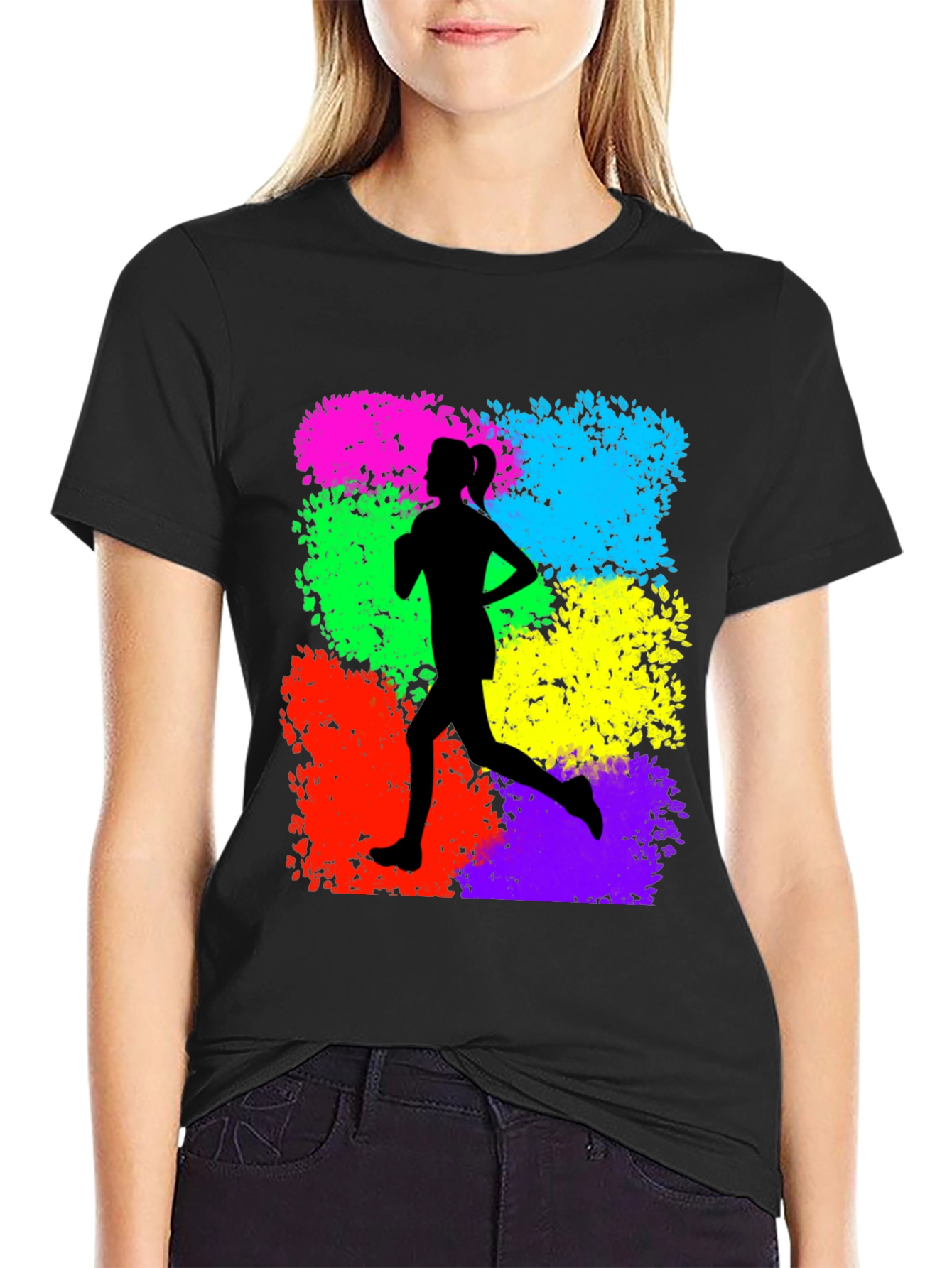 Runner Silhouette Graphic Print T-Shirt