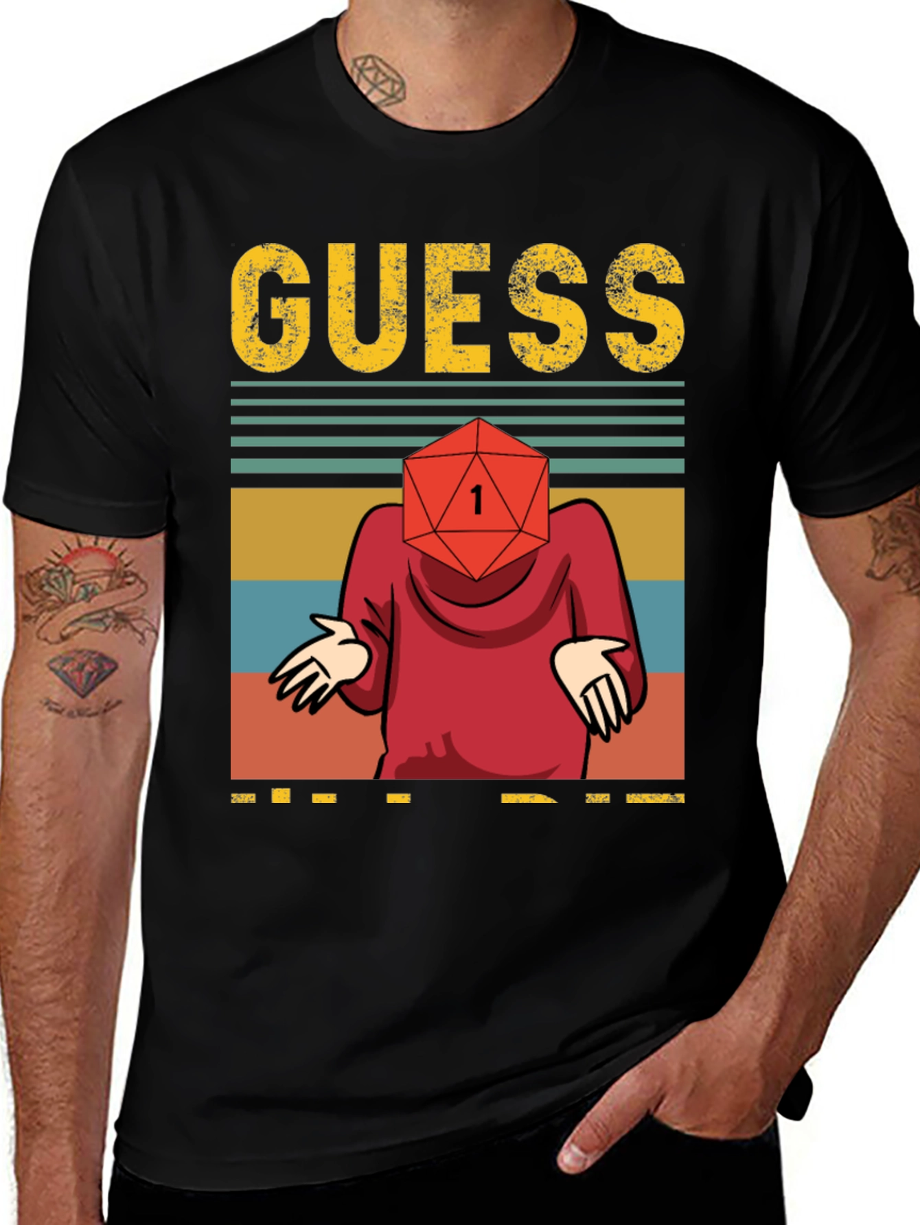 Guess D20 T-Shirt - Roll for Insightful Style
