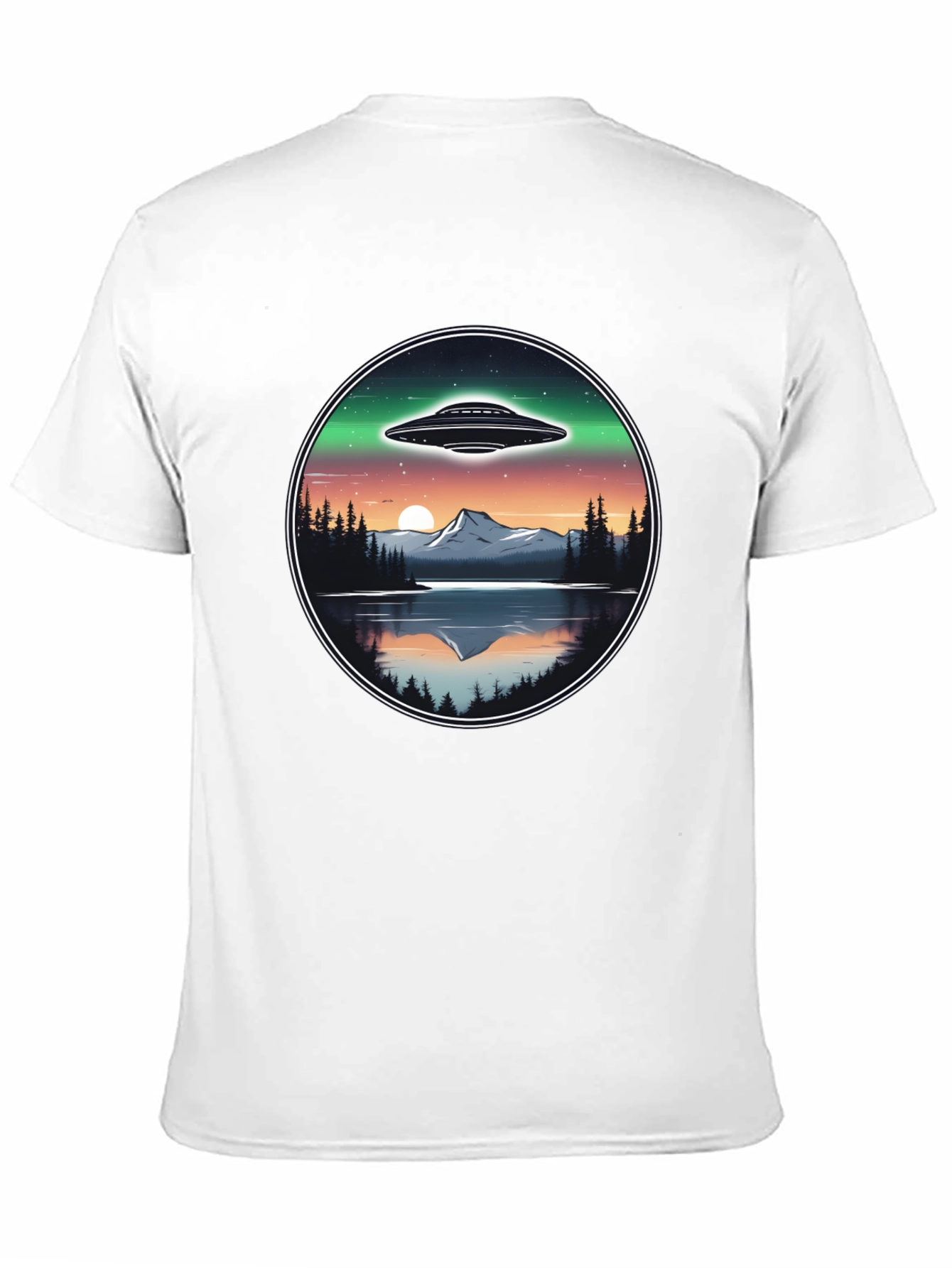 UFO Landscape Graphic Tee - Black Cotton