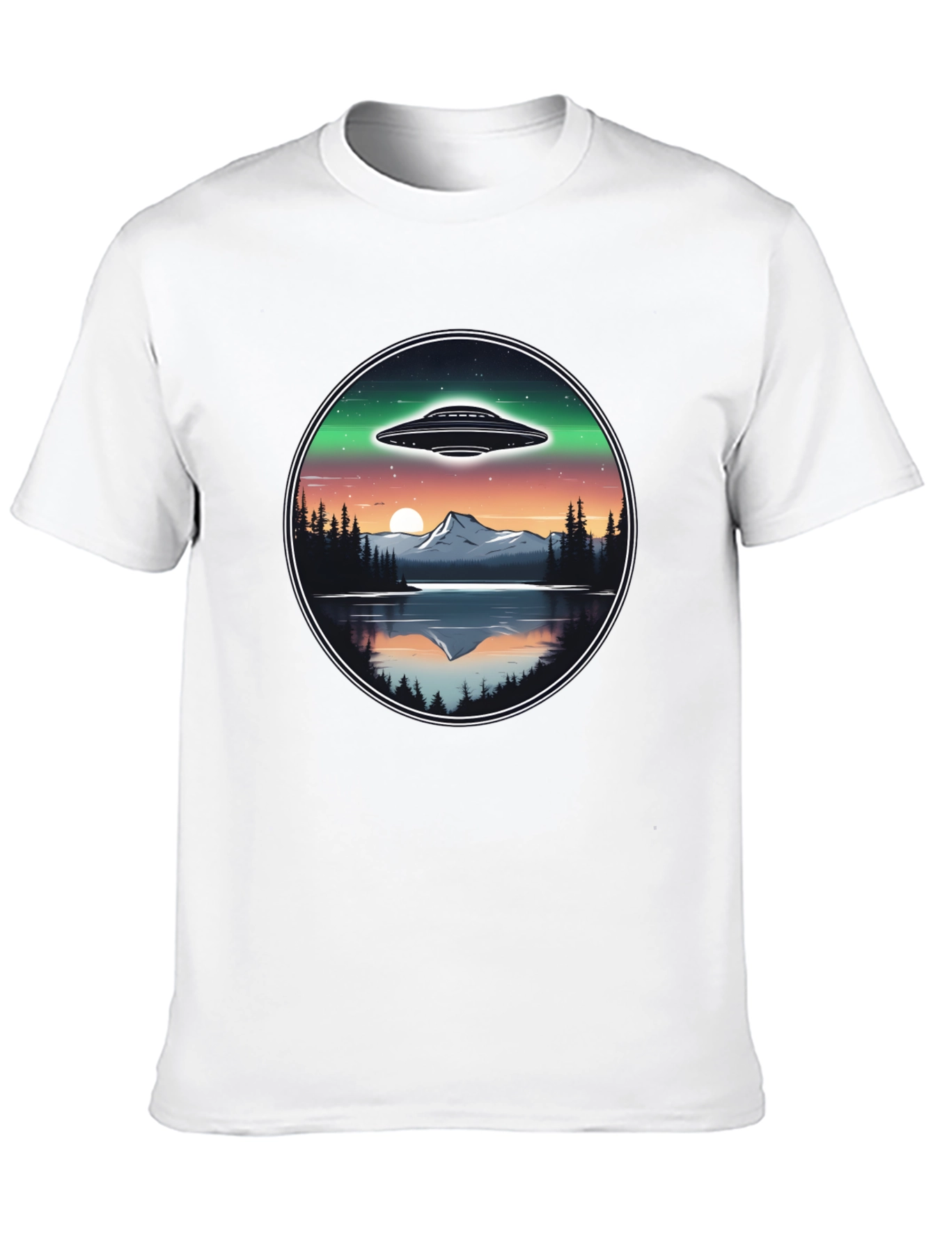 UFO Landscape Graphic Tee - Black Cotton