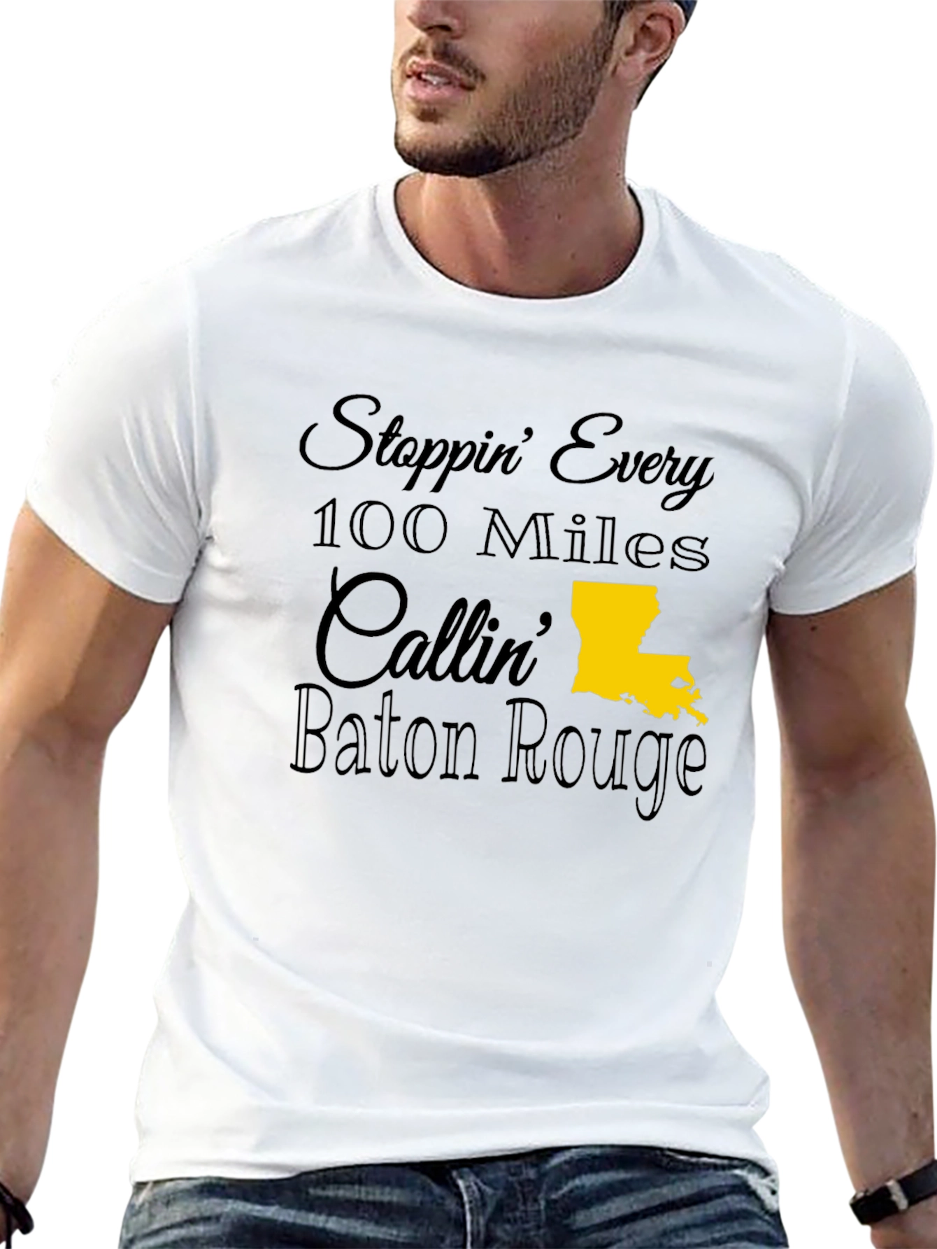 Stoppin Every 100 Miles Callin Baton Rouge Tee