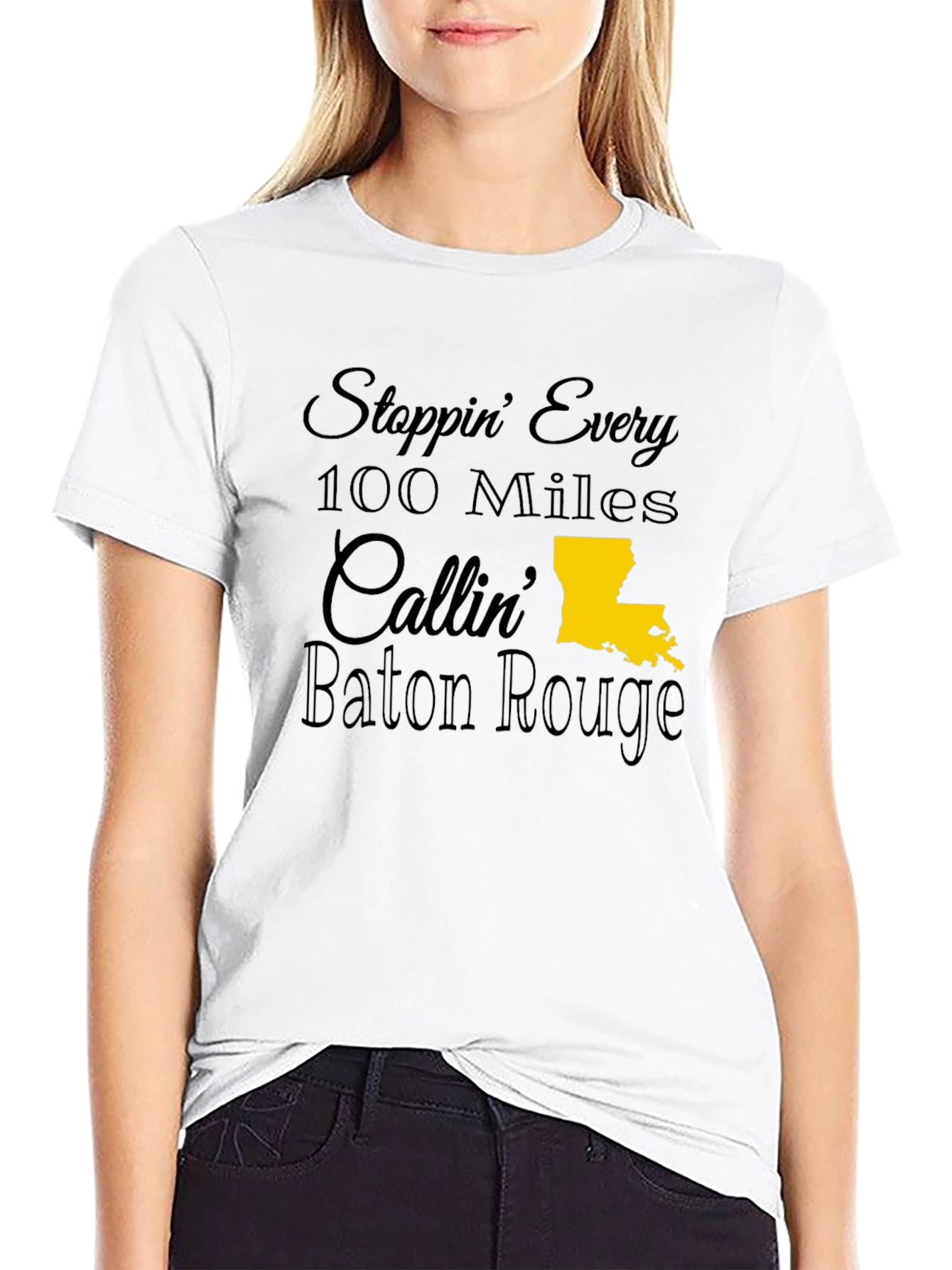 Stoppin Every 100 Miles Callin Baton Rouge Tee