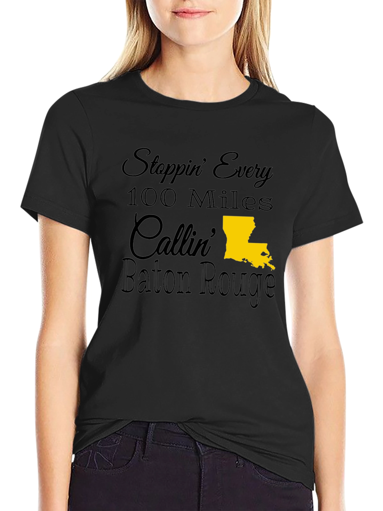 Stoppin Every 100 Miles Callin Baton Rouge Tee