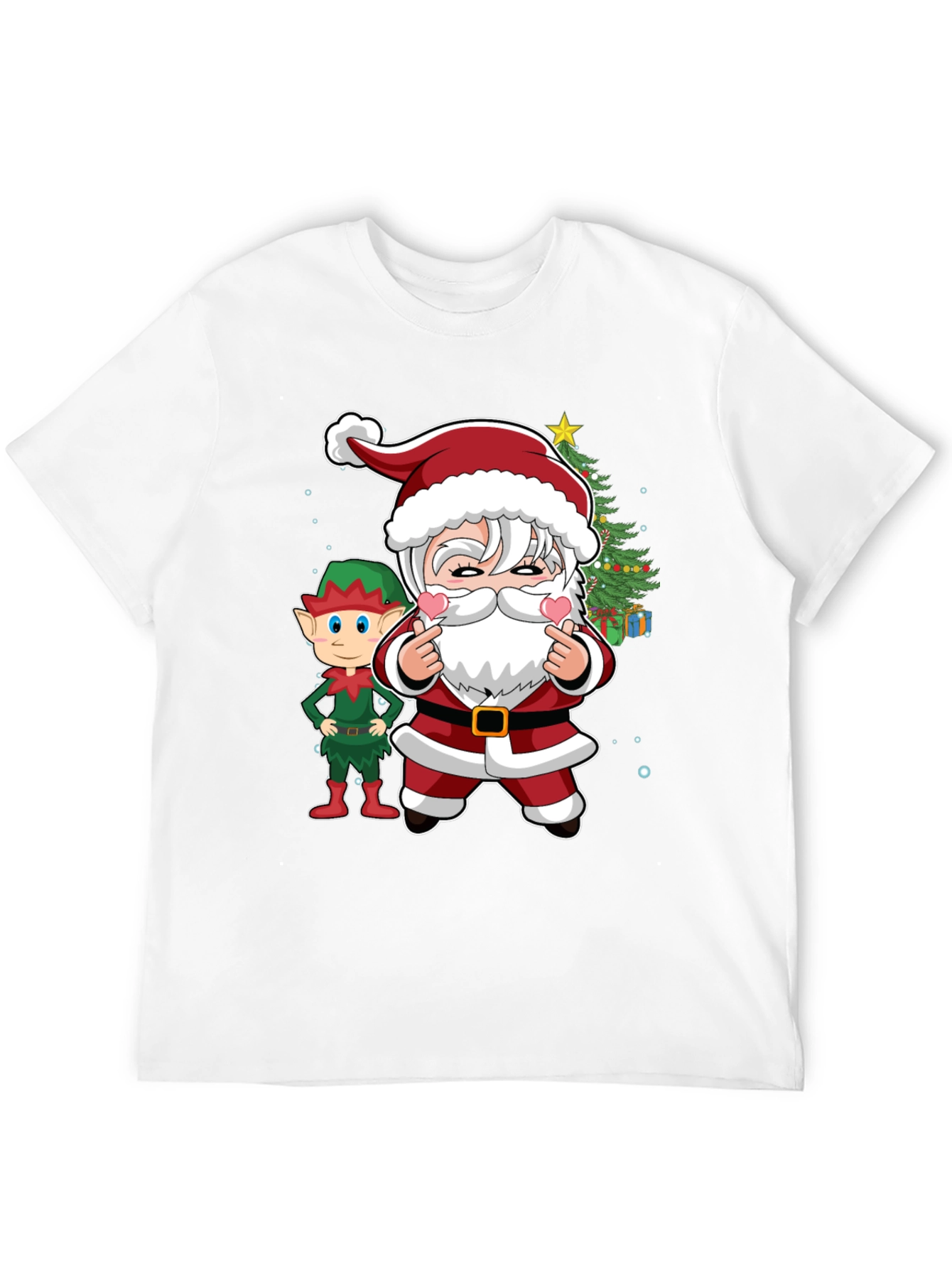 Festive Santa & Elf Graphic Tee