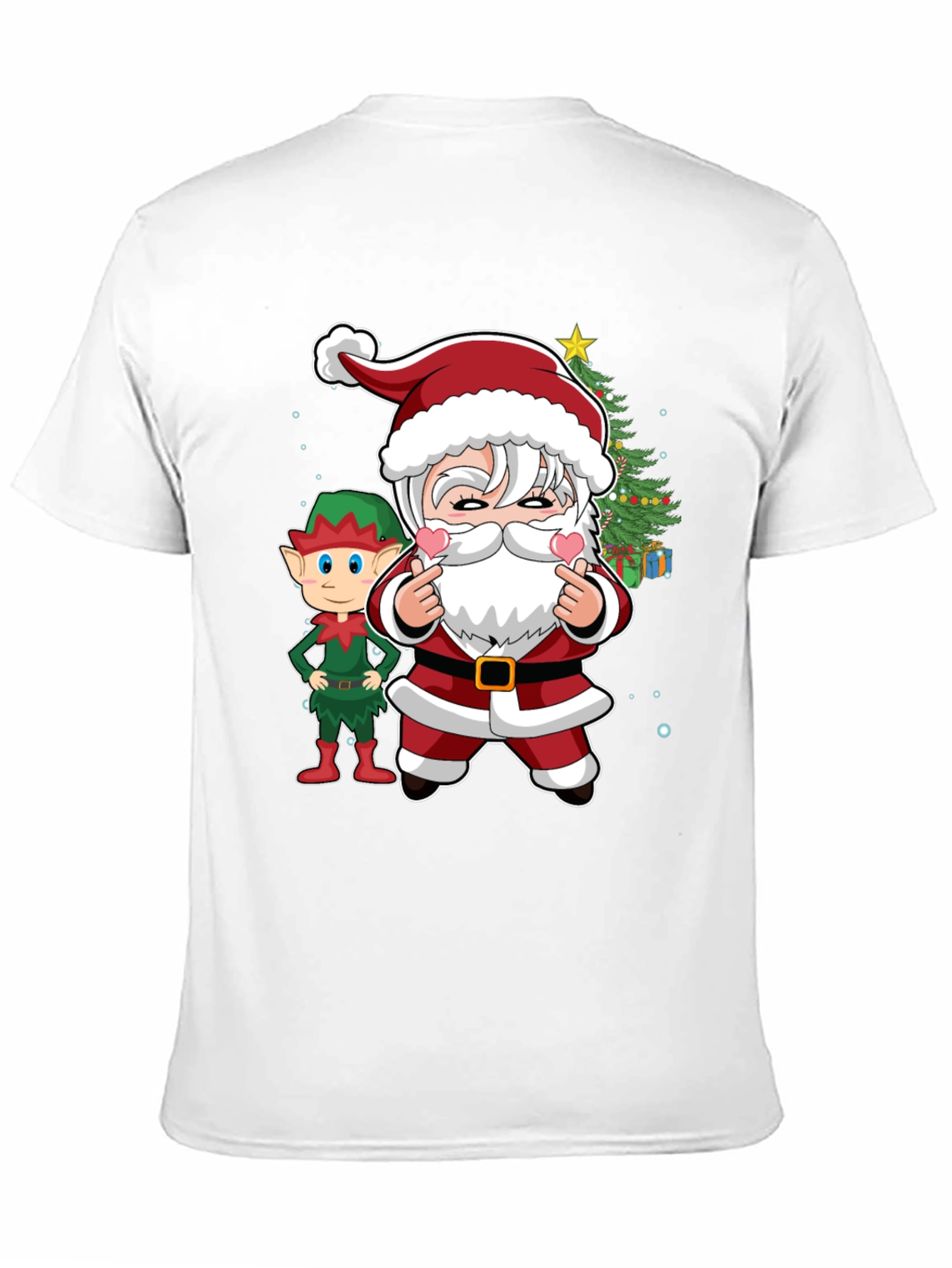 Festive Santa & Elf Graphic Tee