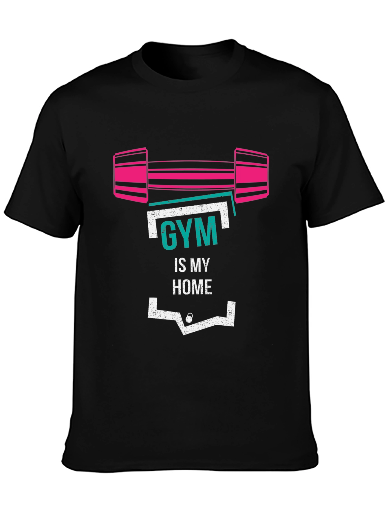 Gym Is My Home Graphic T-Shirt - Fitness Apparel