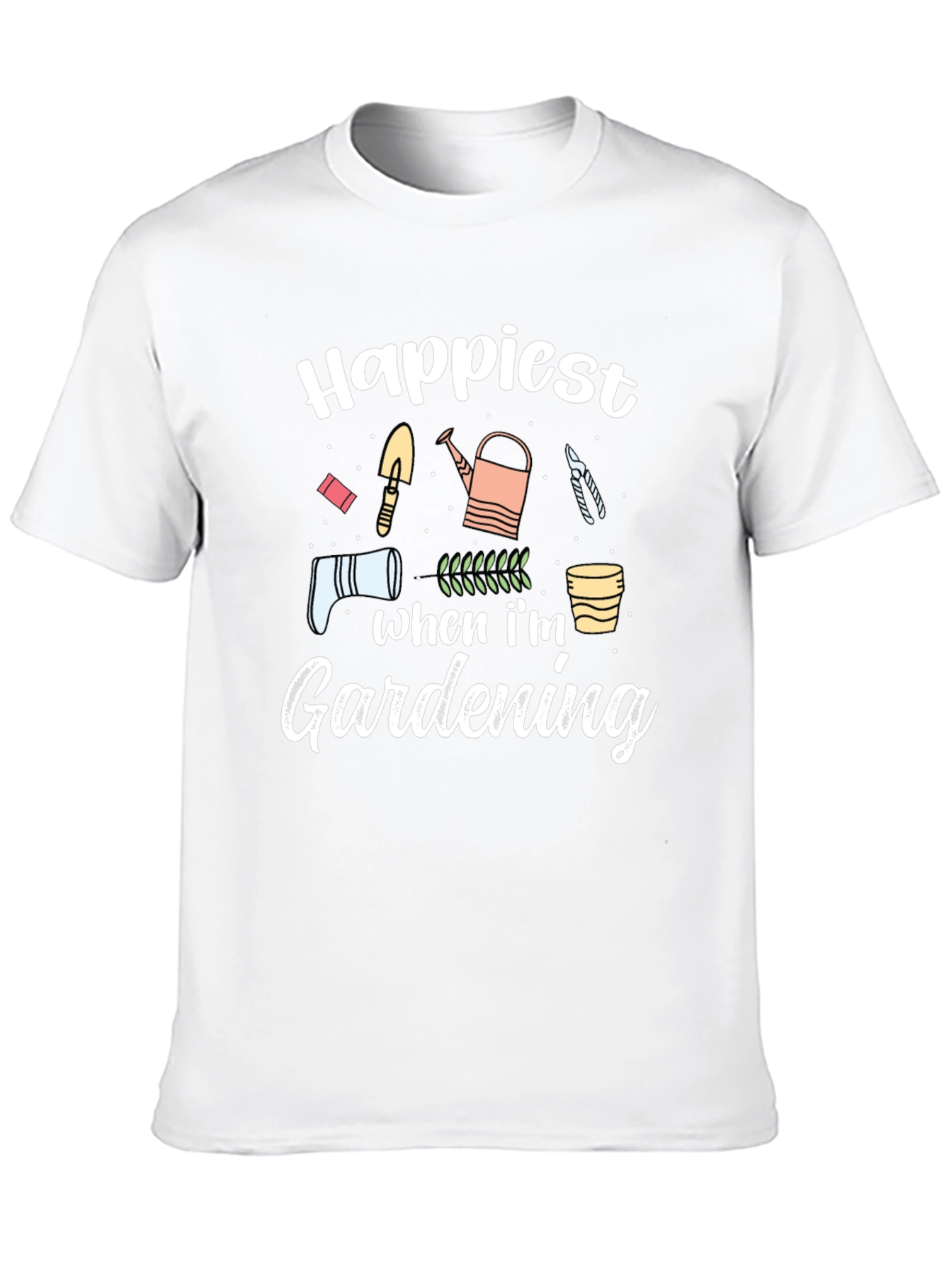 Happiest When Im Gardening Graphic T-Shirt