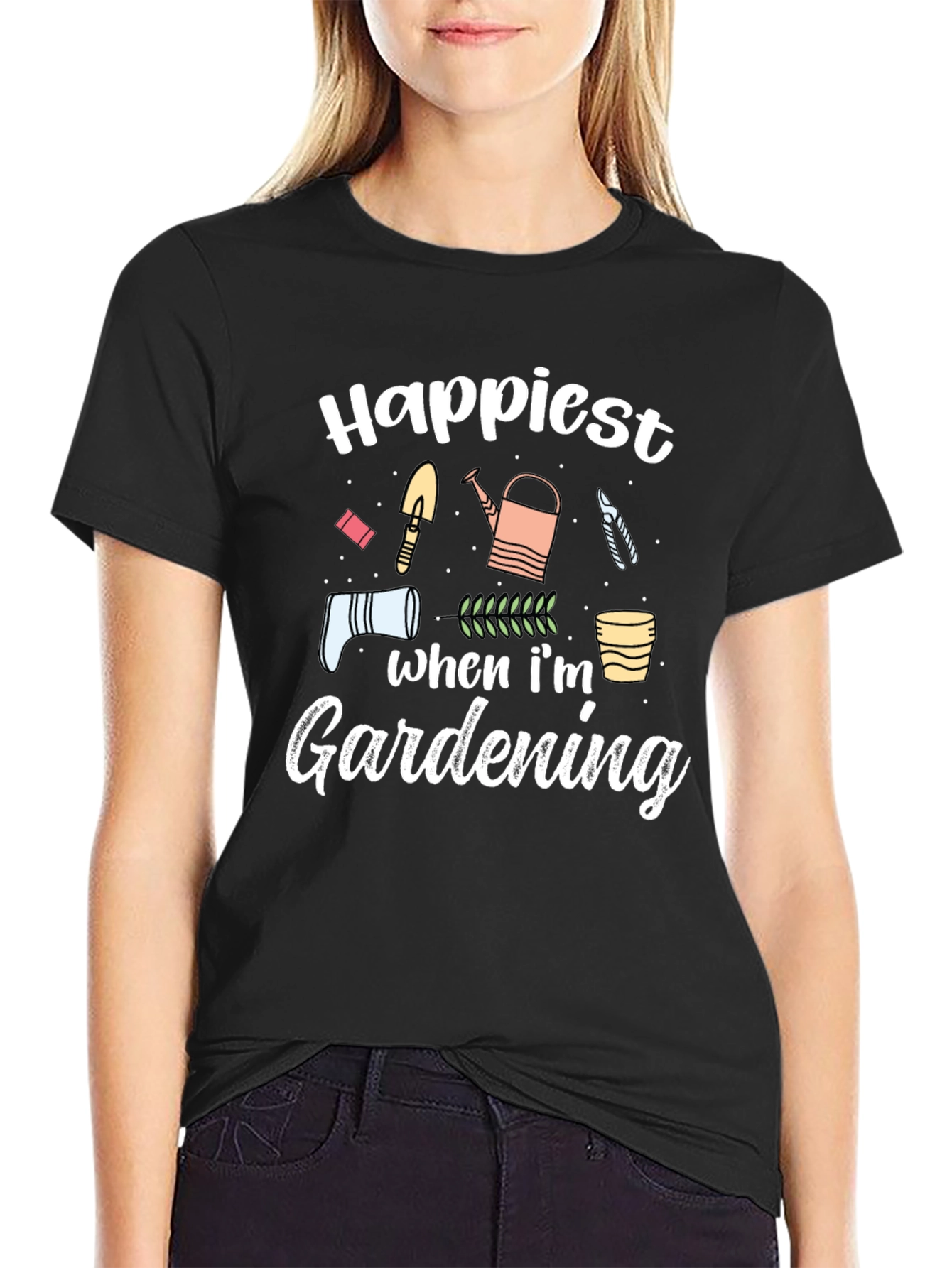 Happiest When Im Gardening Graphic T-Shirt