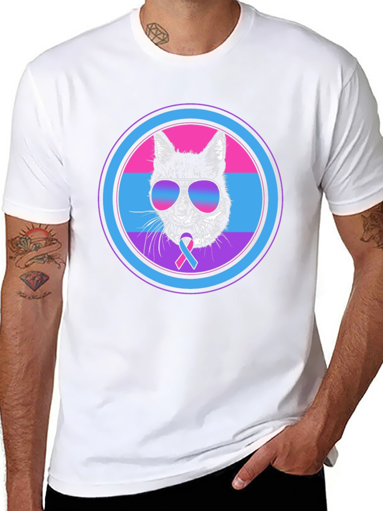 Bisexual Pride Cat T-Shirt