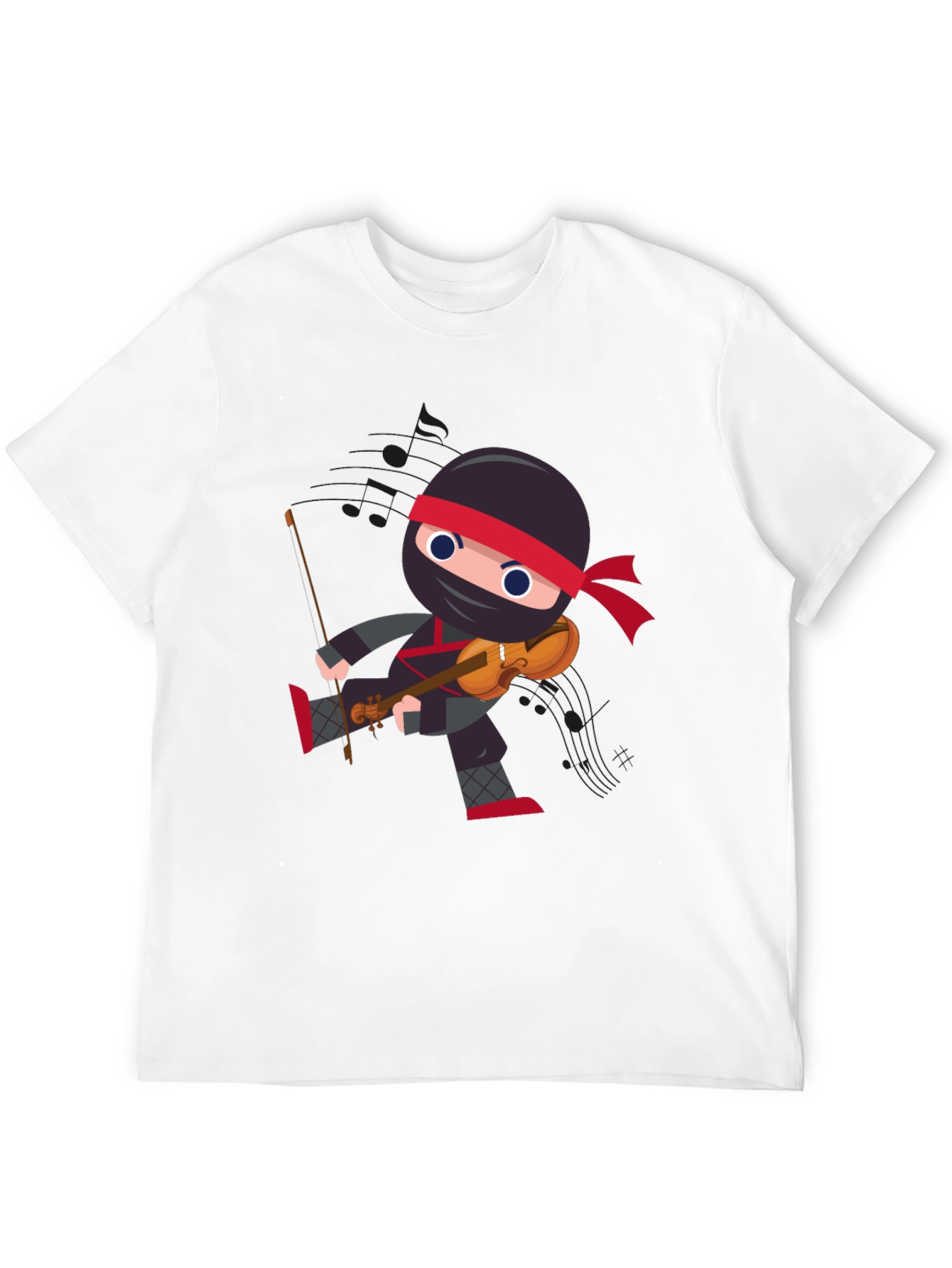Ninja Violinist Black T-Shirt