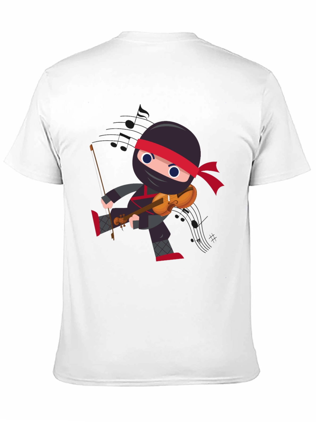 Ninja Violinist Black T-Shirt