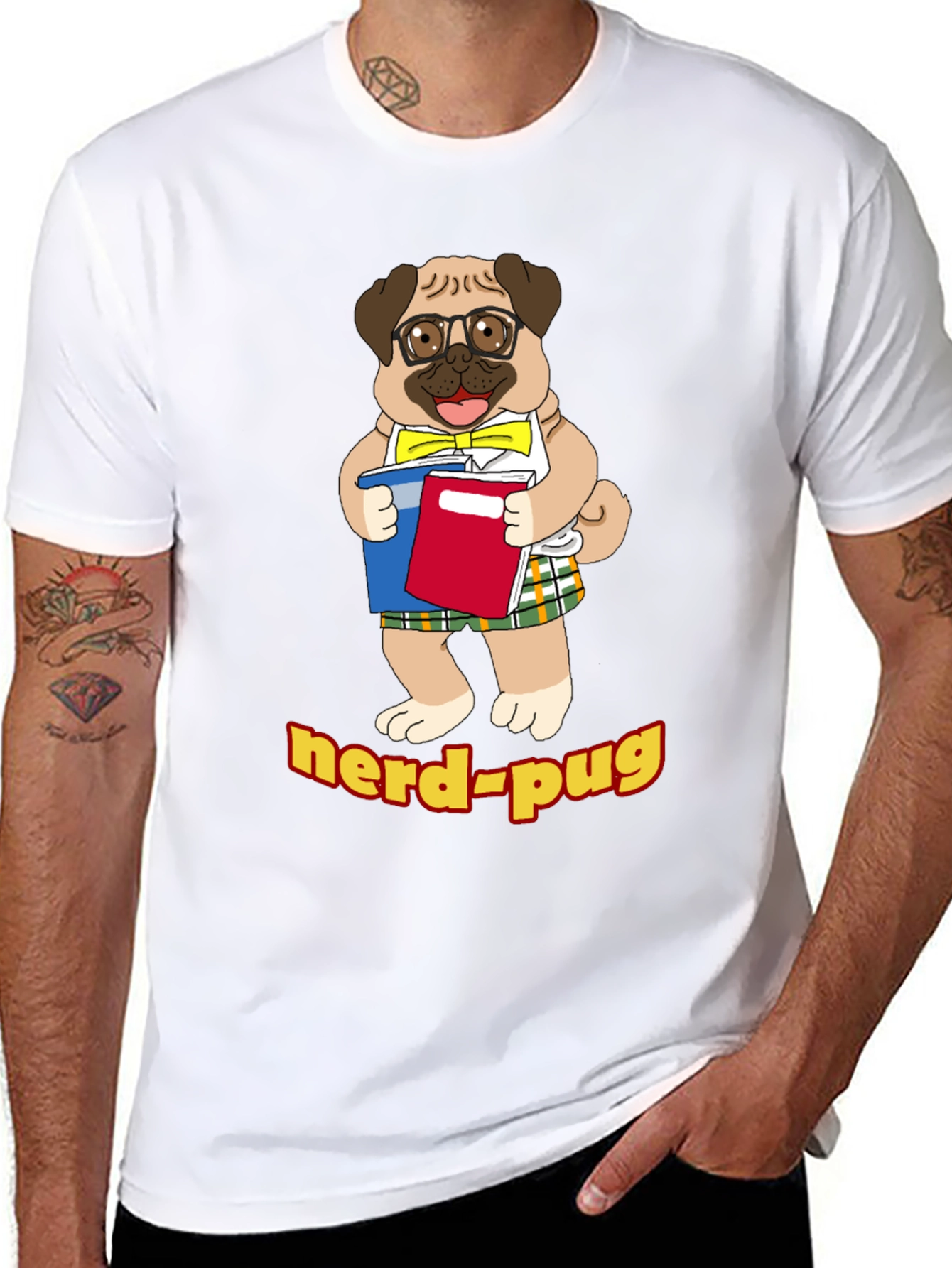 Nerd Pug T-Shirt - Geeky Dog Lover Tee