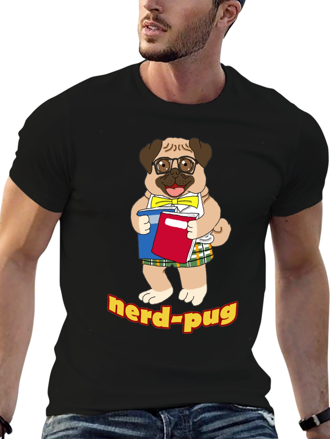 Nerd Pug T-Shirt - Geeky Dog Lover Tee