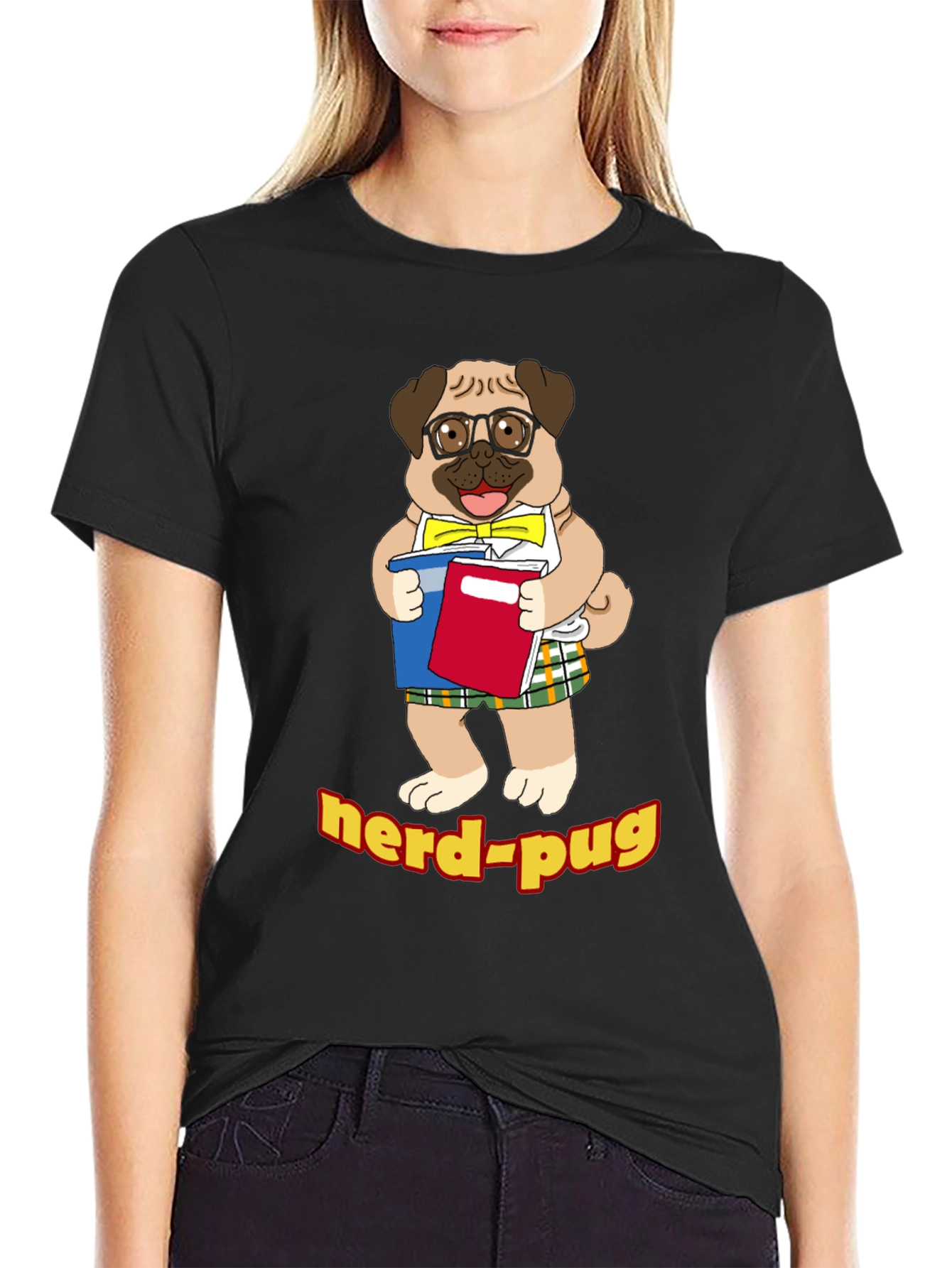 Nerd Pug T-Shirt - Geeky Dog Lover Tee