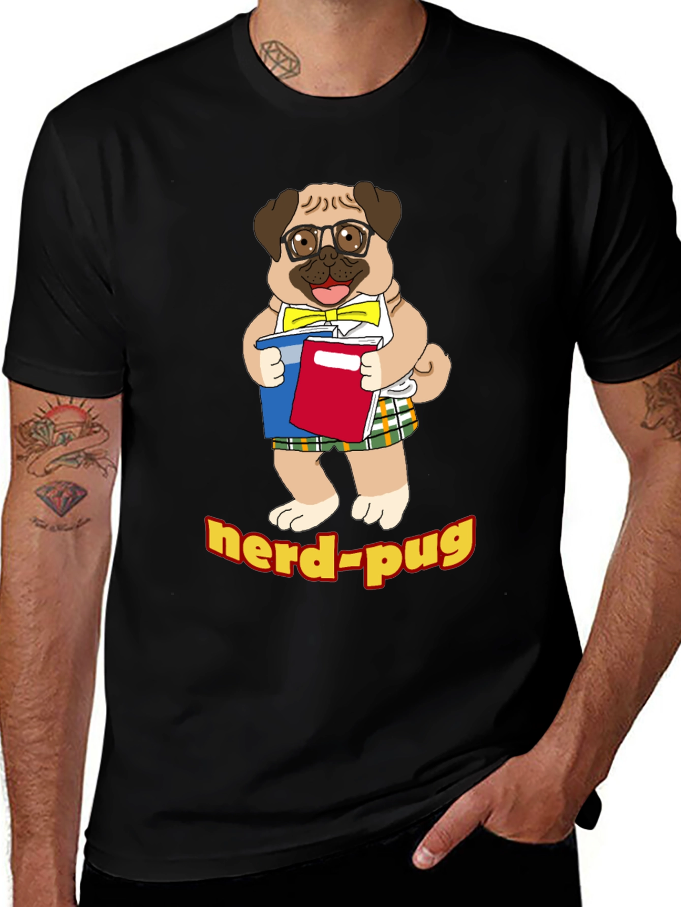Nerd Pug T-Shirt - Geeky Dog Lover Tee
