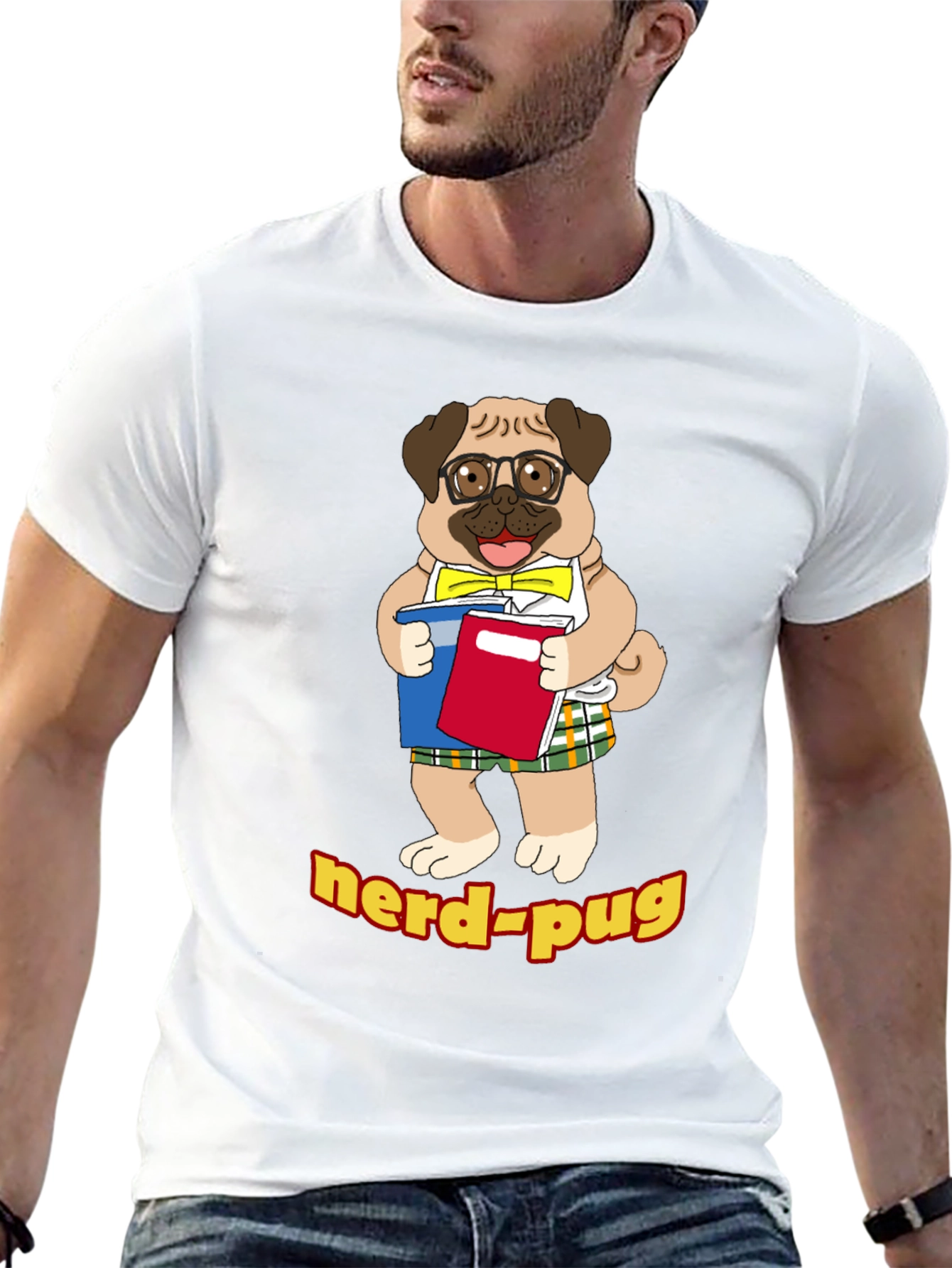 Nerd Pug T-Shirt - Geeky Dog Lover Tee