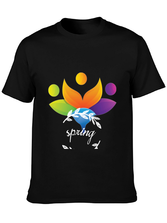 Spring T-Shirt - Colorful Floral Design