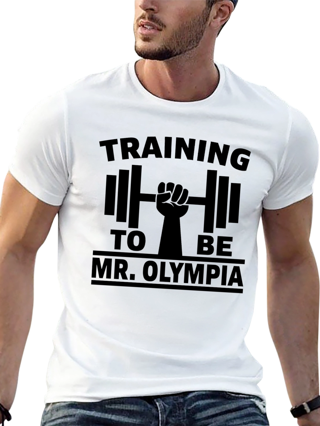 Training to Be Mr. Olympia Black T-Shirt