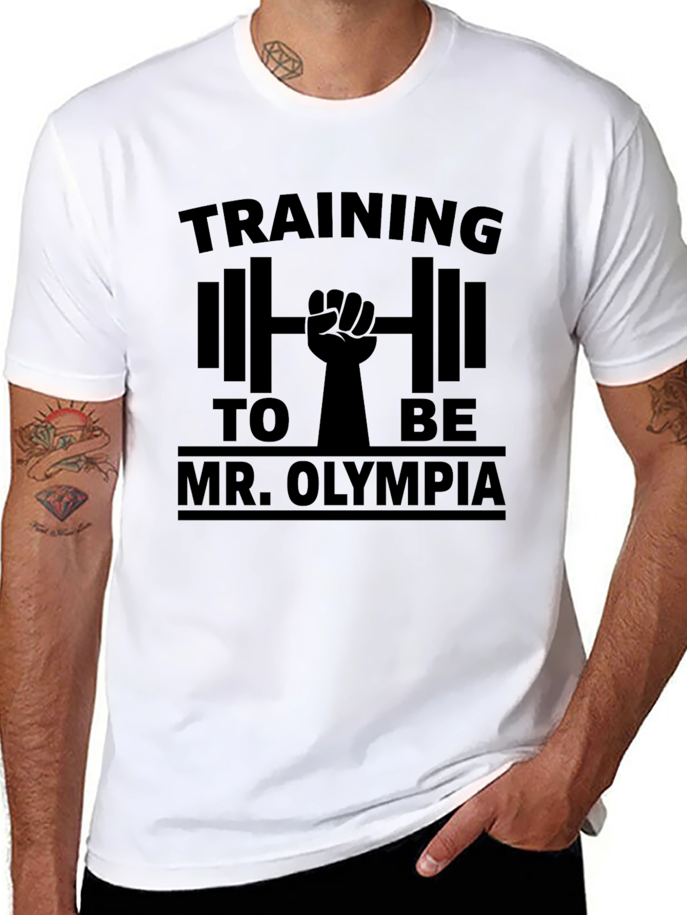 Training to Be Mr. Olympia Black T-Shirt