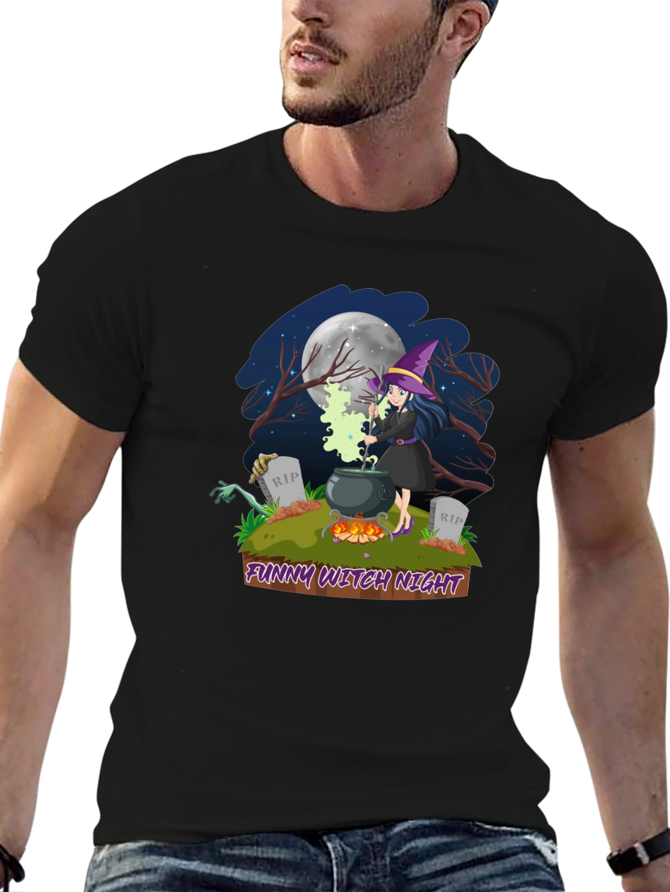Funny Witch Night T-Shirt