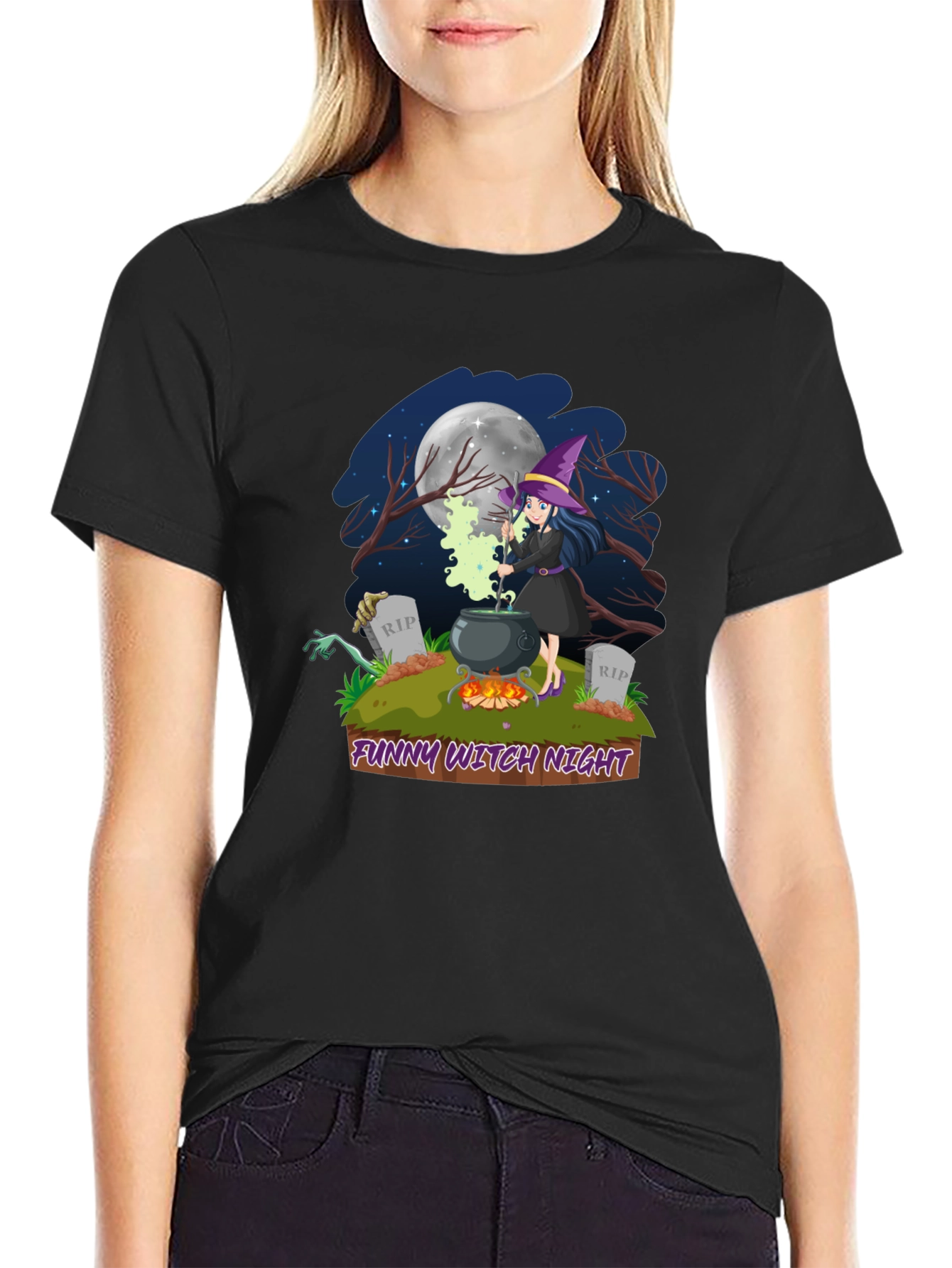 Funny Witch Night T-Shirt