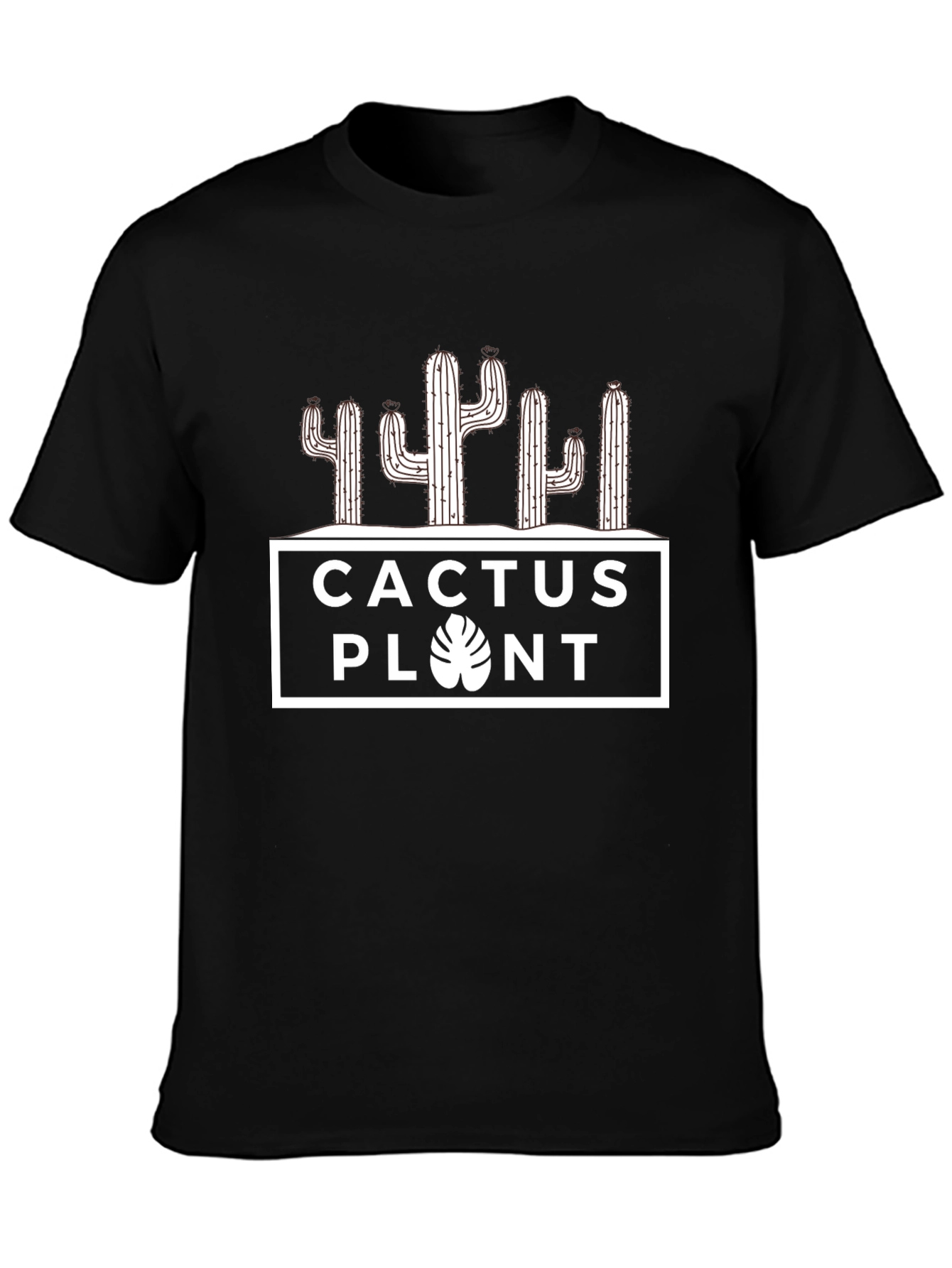 Cactus Plant Graphic Tee - Unisex Black T-Shirt