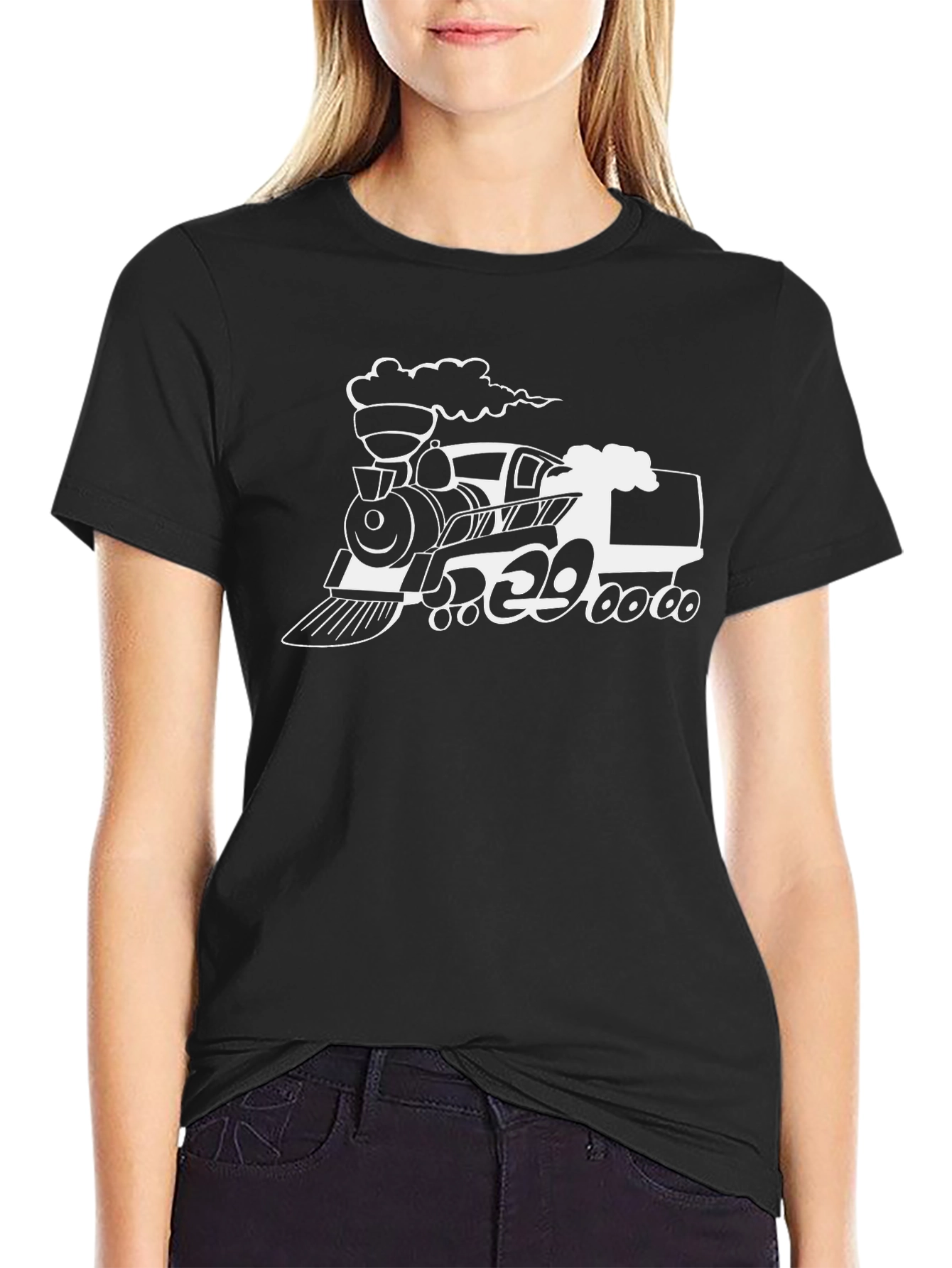 Train Graphic Tee - Cool Steam Engine Design