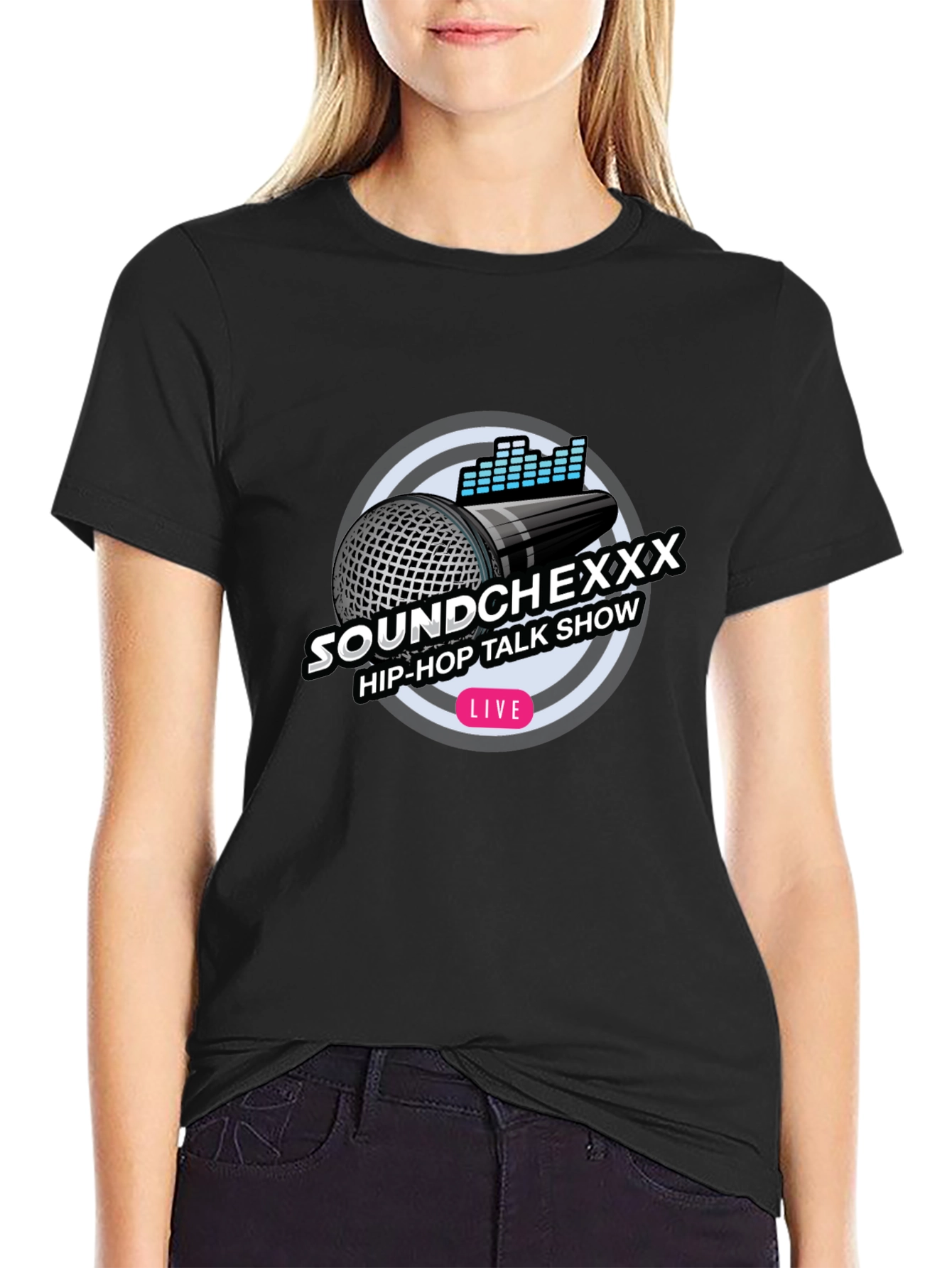 Soundchexxx Hip-Hop Talk Show Black T-Shirt