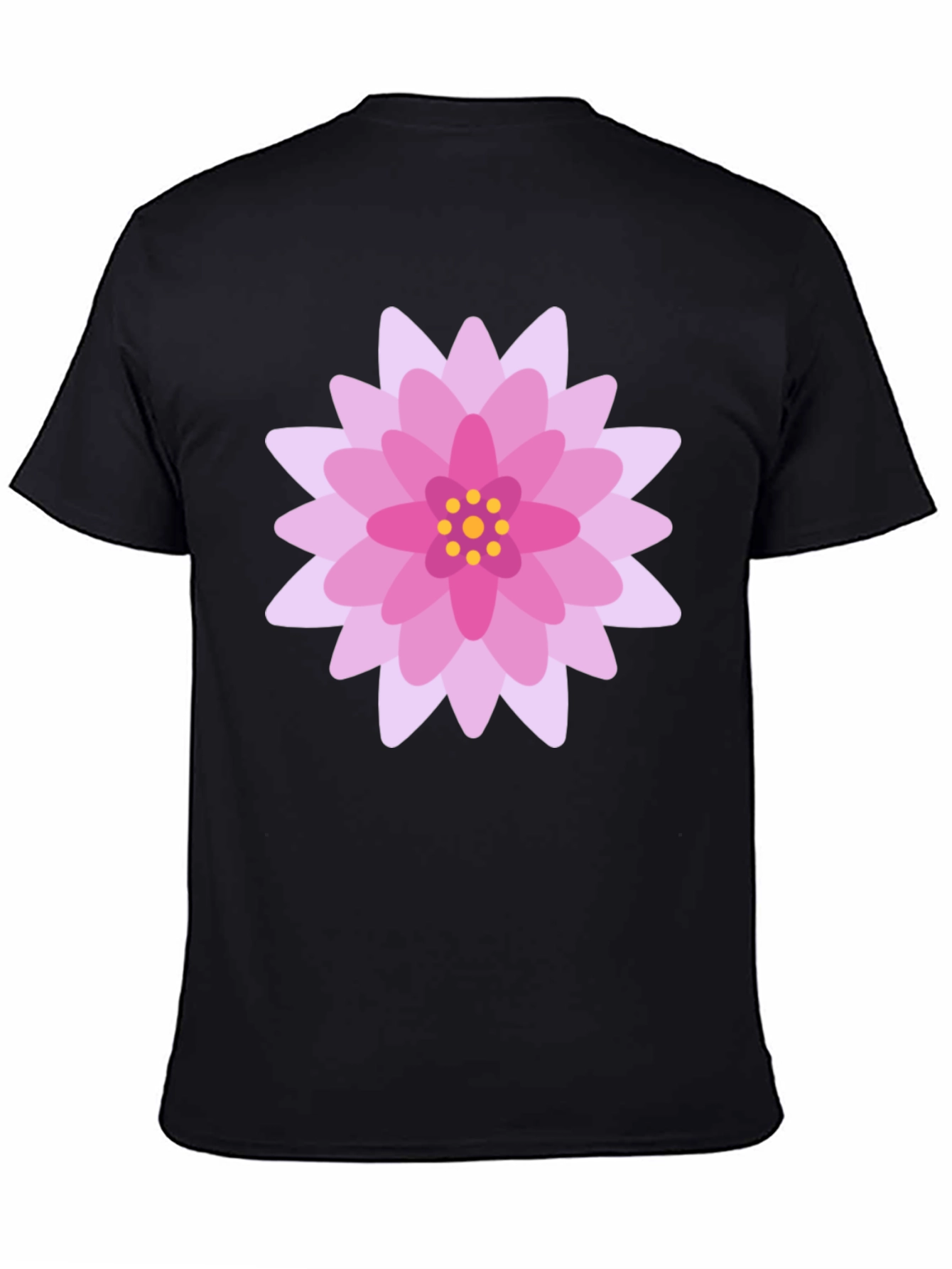Floral Graphic T-Shirt - Black Cotton
