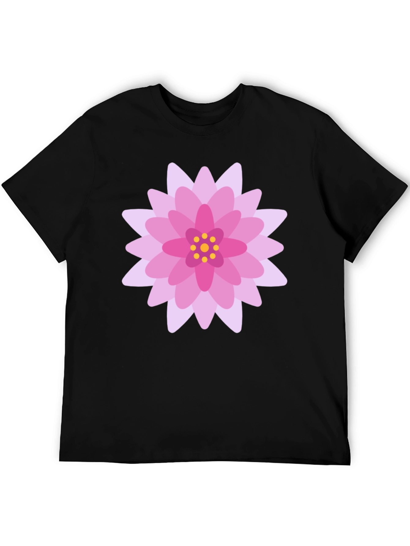 Floral Graphic T-Shirt - Black Cotton