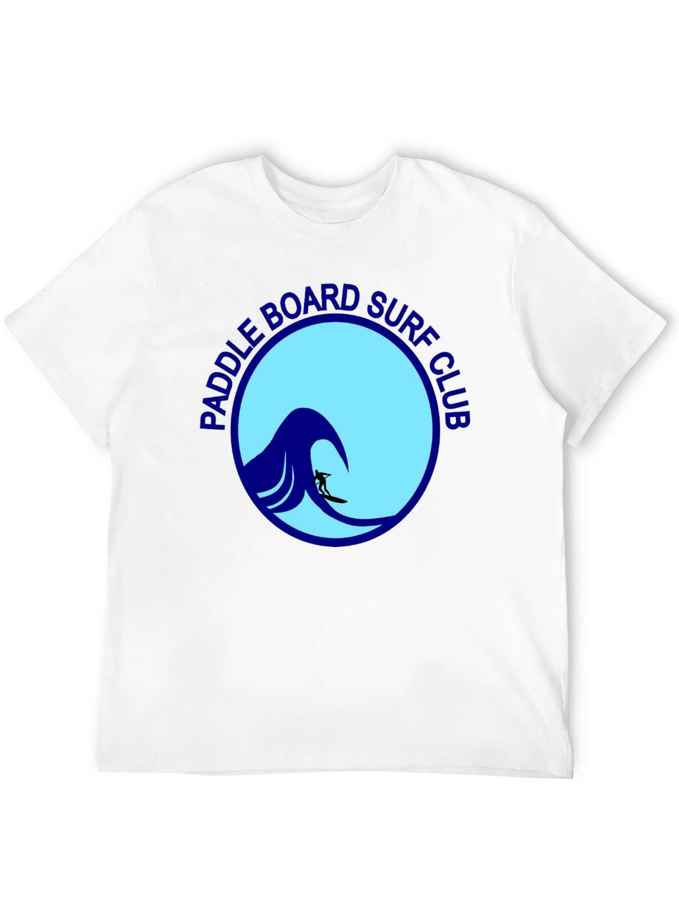 Paddle Board Surf Club Tee - Black Cotton