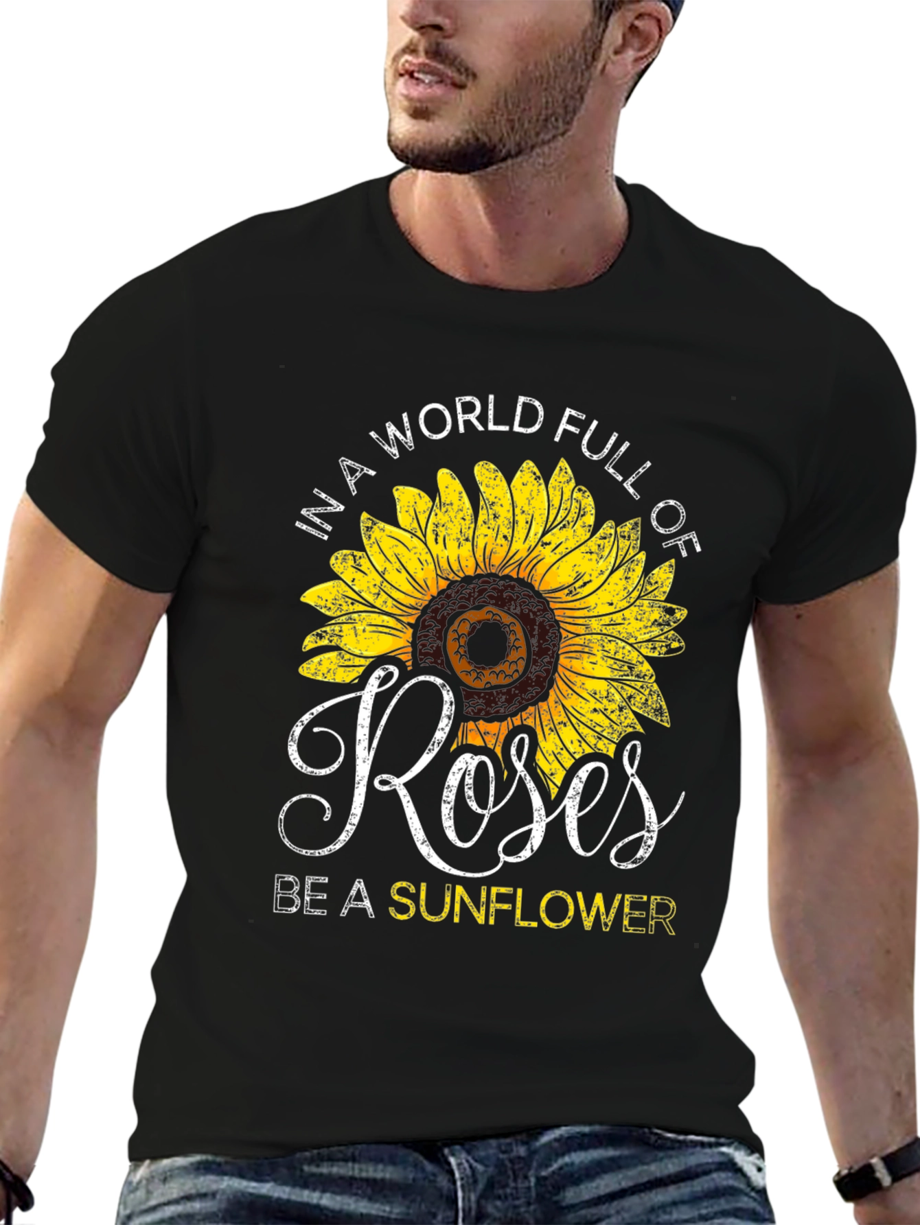 Sunflower Roses Graphic T-Shirt