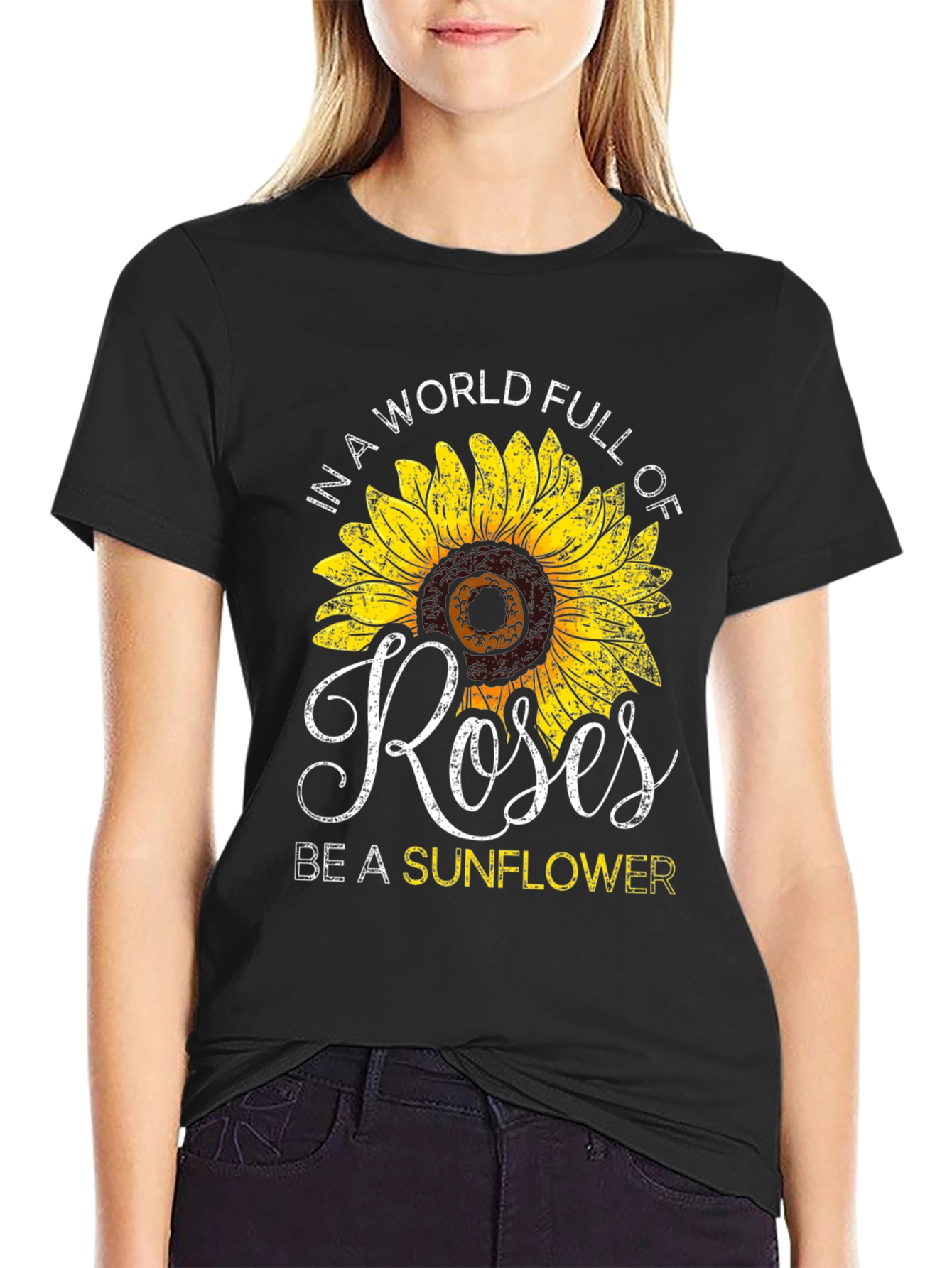 Sunflower Roses Graphic T-Shirt