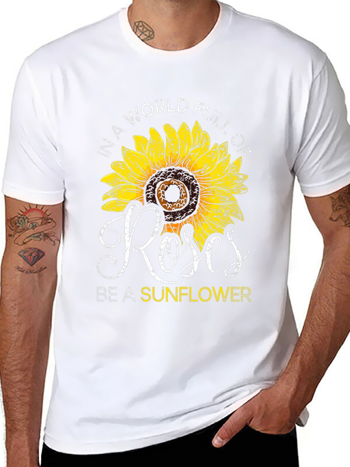 Sunflower Roses Graphic T-Shirt