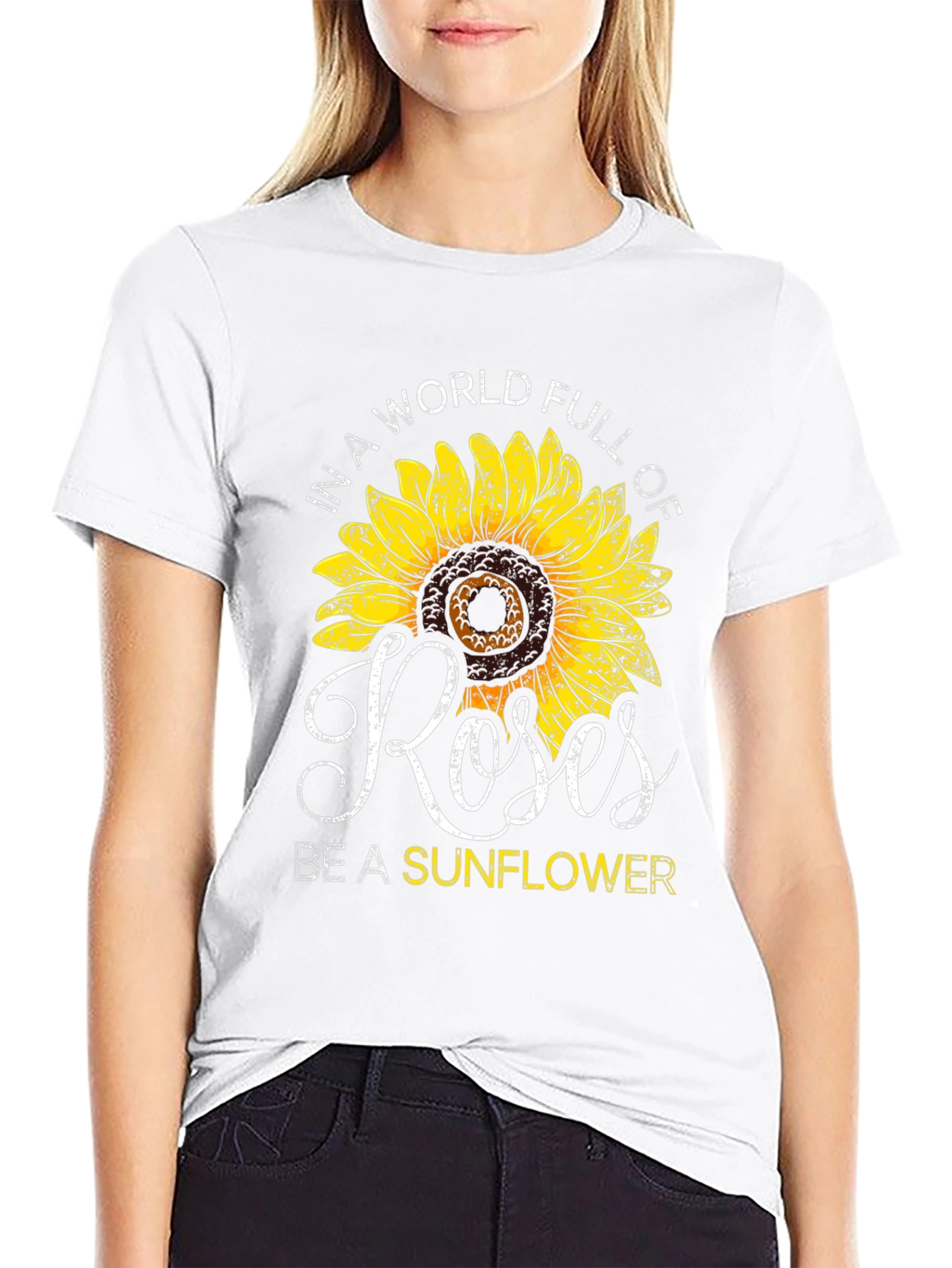 Sunflower Roses Graphic T-Shirt