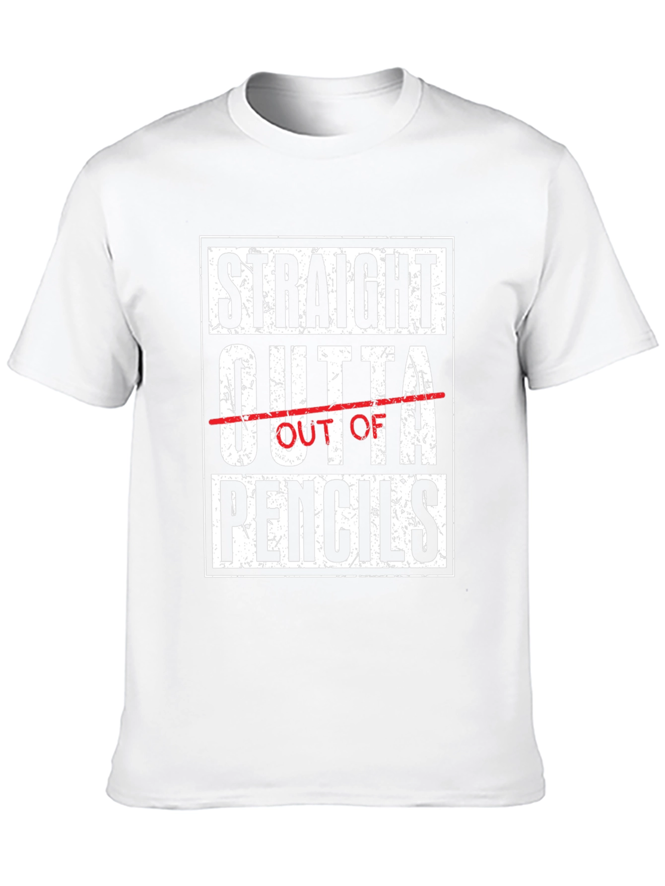 Straight Outta Pencils Black Graphic Tee Shirt