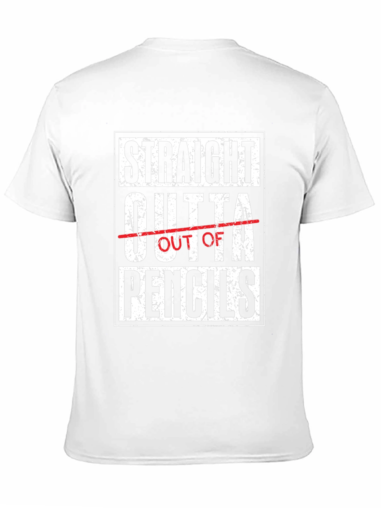 Straight Outta Pencils Black Graphic Tee Shirt